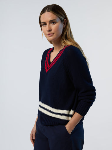 2 | Navy blue | v-neck-knitwear-5gg-095471