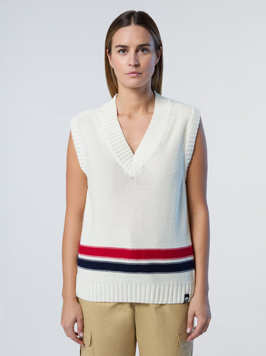 2 | Marshmallow | v-neck-vest-knitwear-5gg-095472