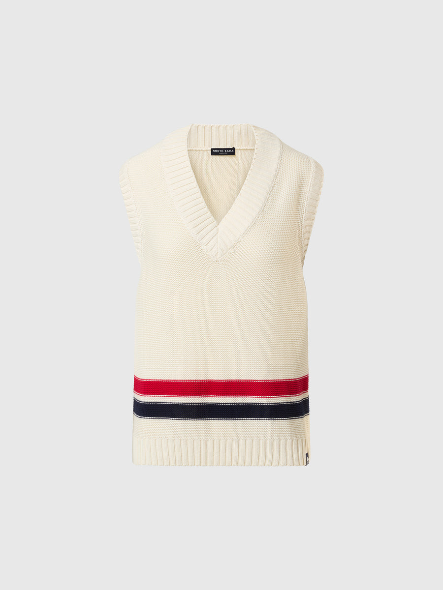 hover | Marshmallow | v-neck-vest-knitwear-5gg-095472