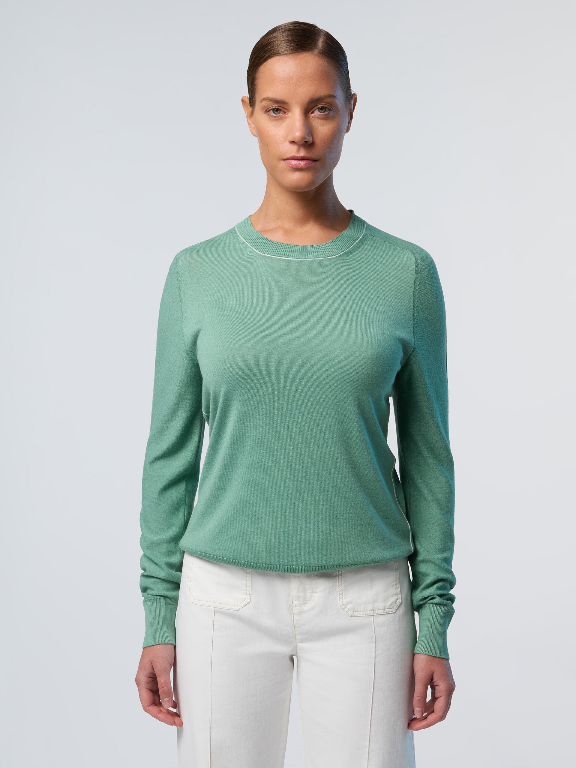 1 | Malachite green | crewneck-14gg-knitwear-095500