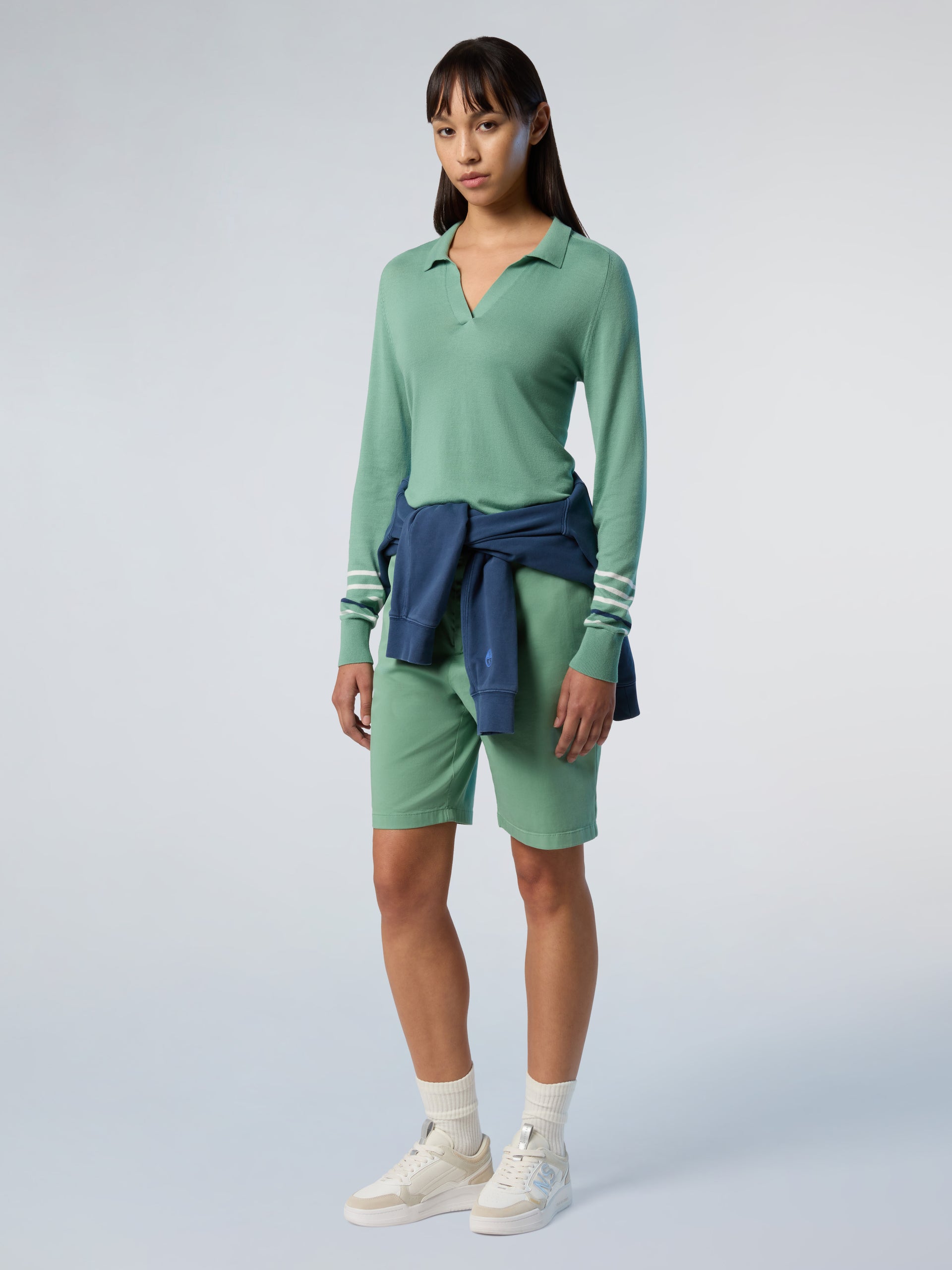 5 | Malachite green | v-neck-polo-14gg-knitwear-095501