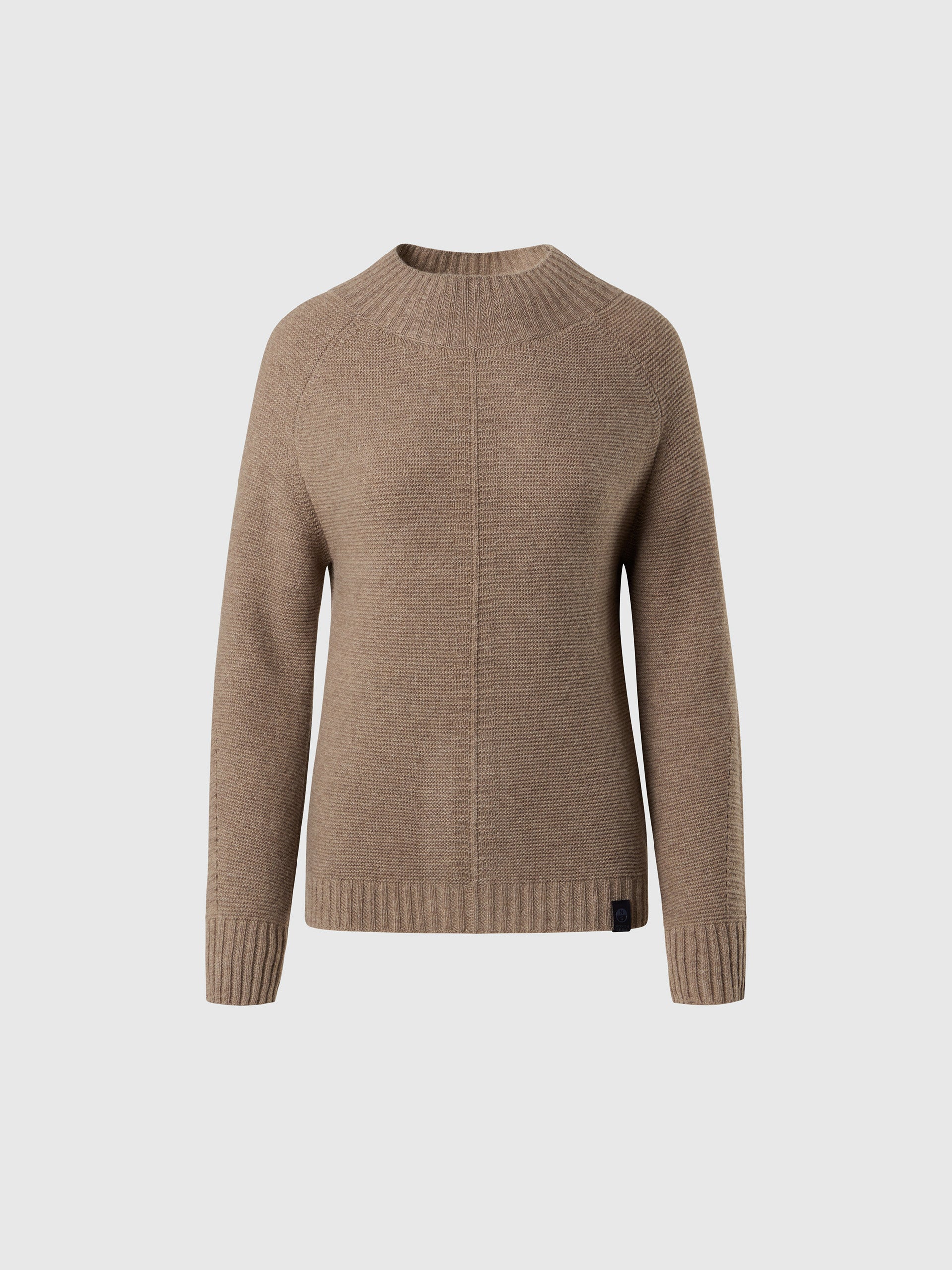hover | Fossil melange | mockneck-7gg-knitwear-095512