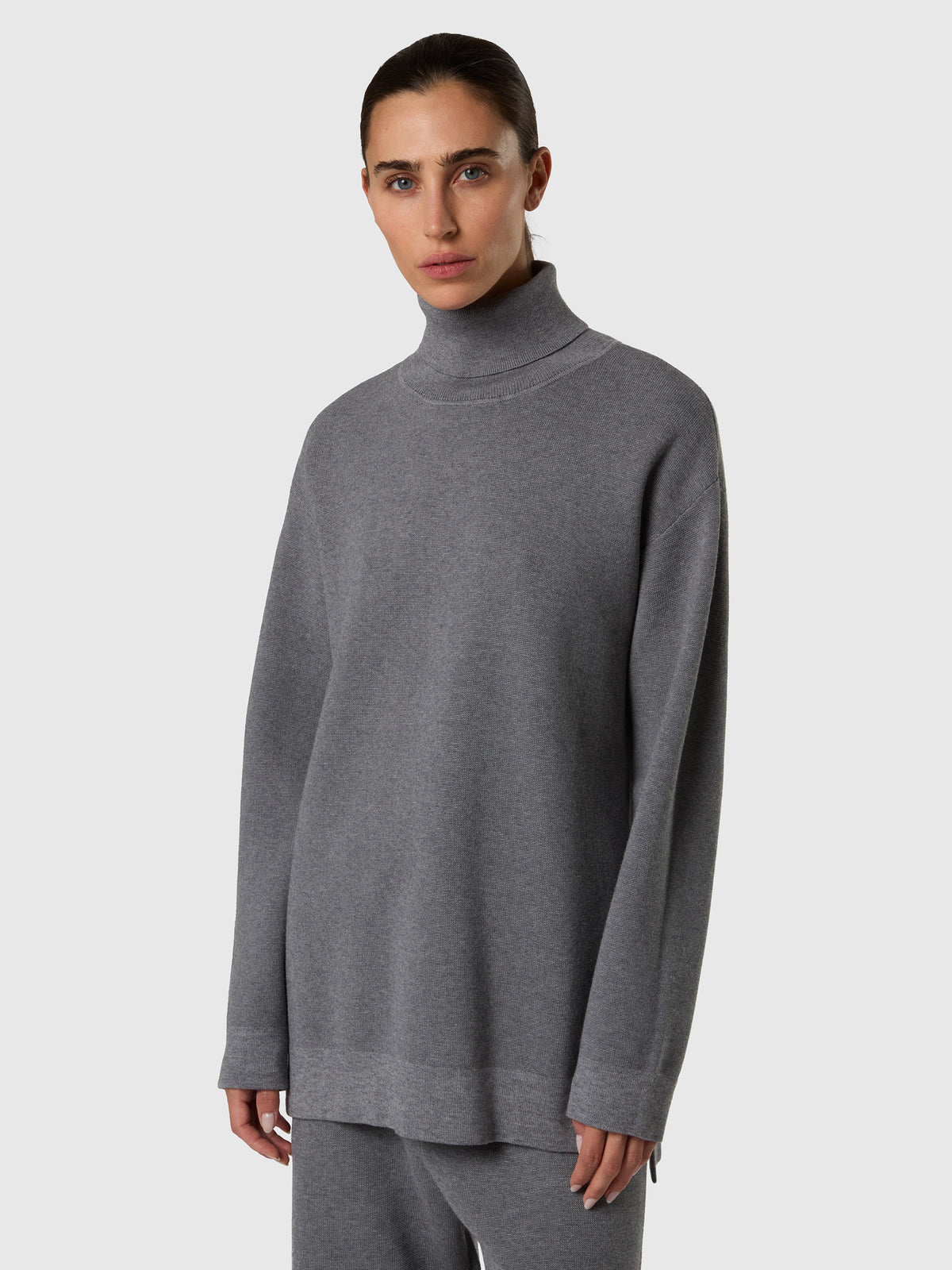 1 | Medium grey melange | turtle-neck-12gg-knitwear-095557