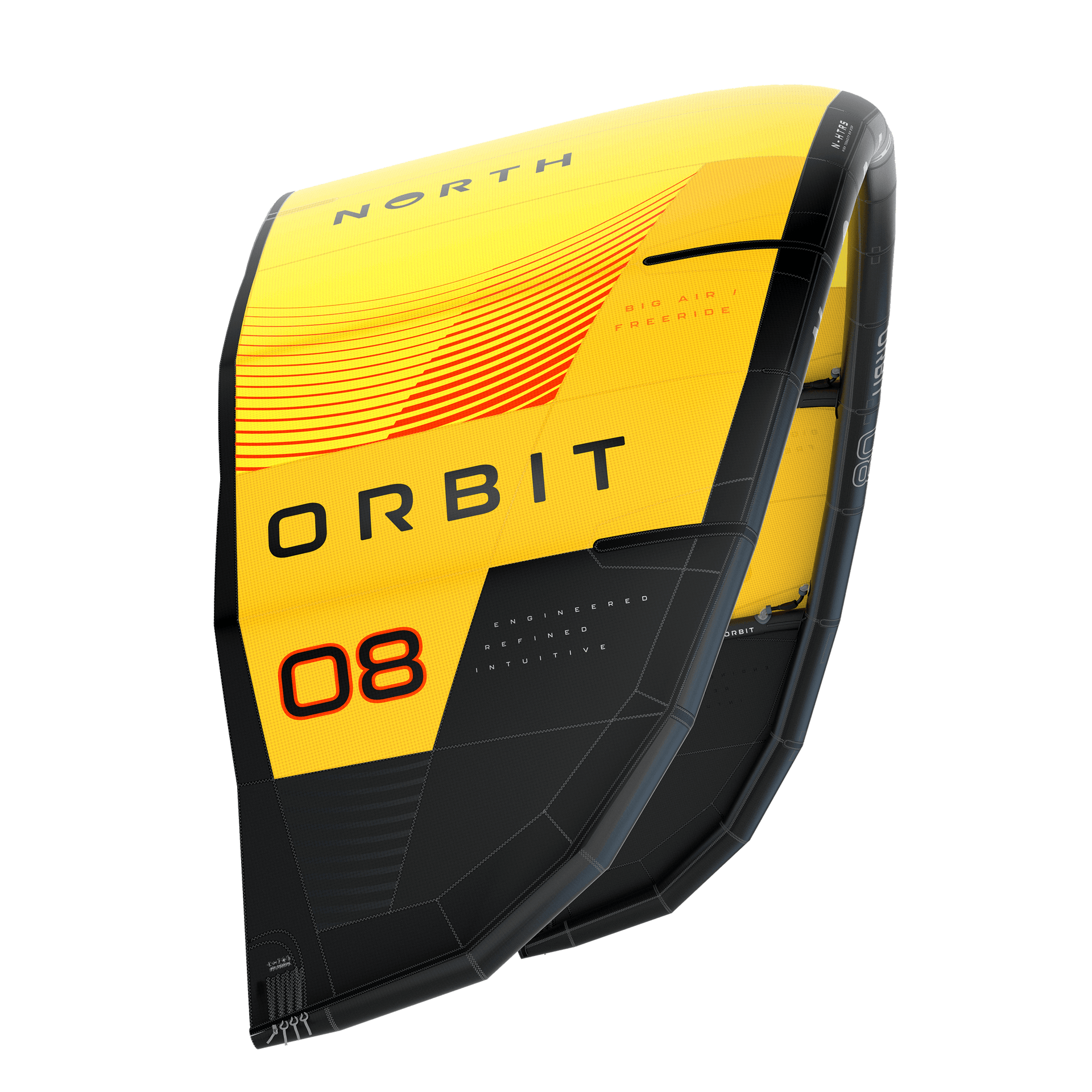 7 | Sunset Yellow | North Orbit 2024 Kitesurfing Kite