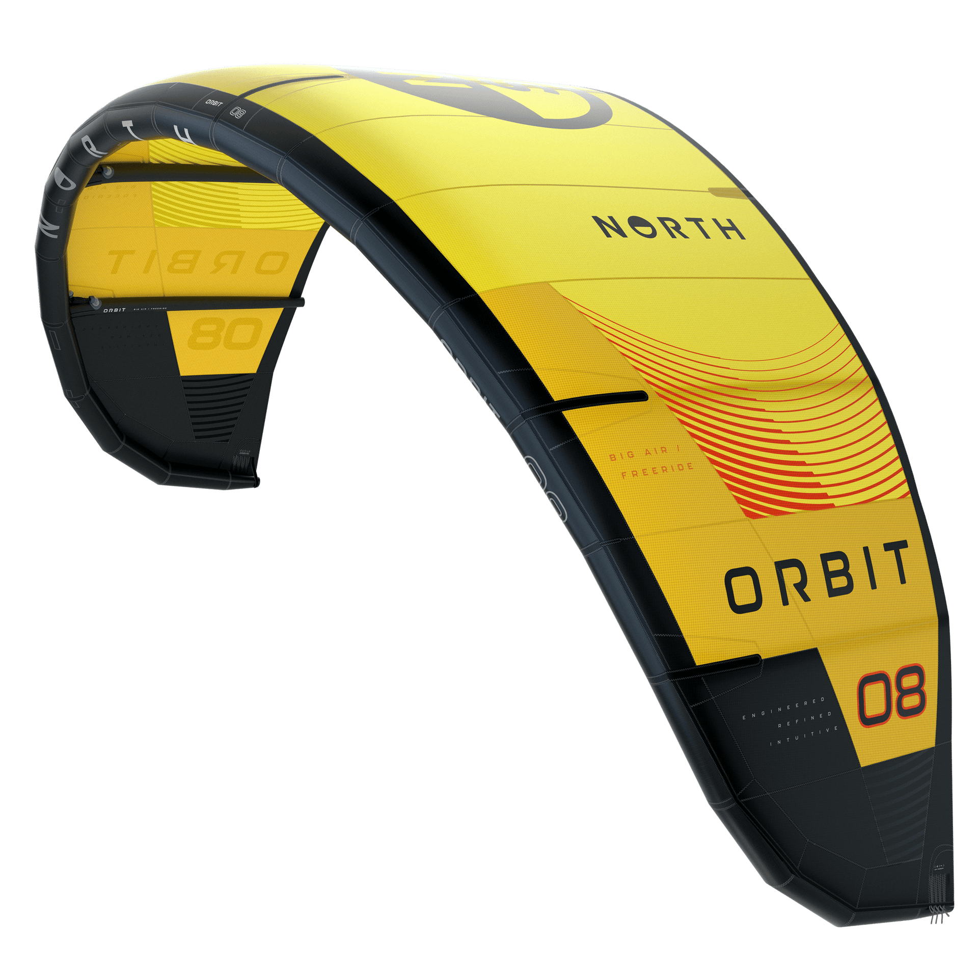 1 | Sunset Yellow | North Orbit 2024 Kitesurfing Kite