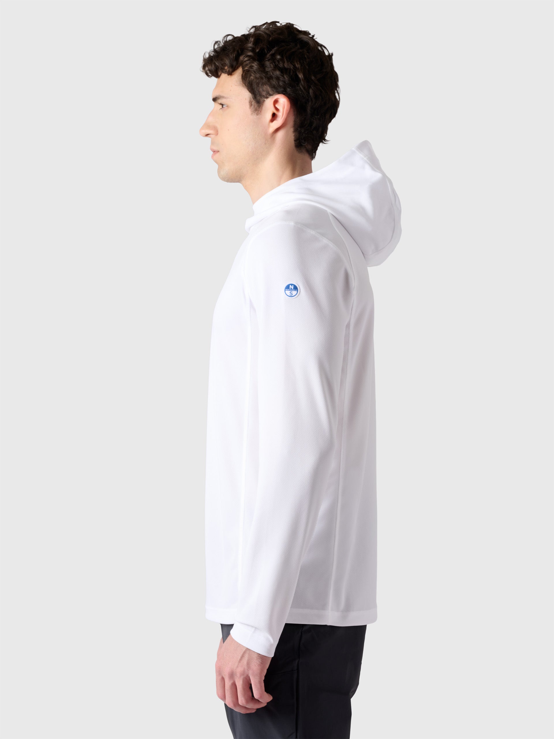 6 | White | regatta-tech-ls-hooded-t-27M118
