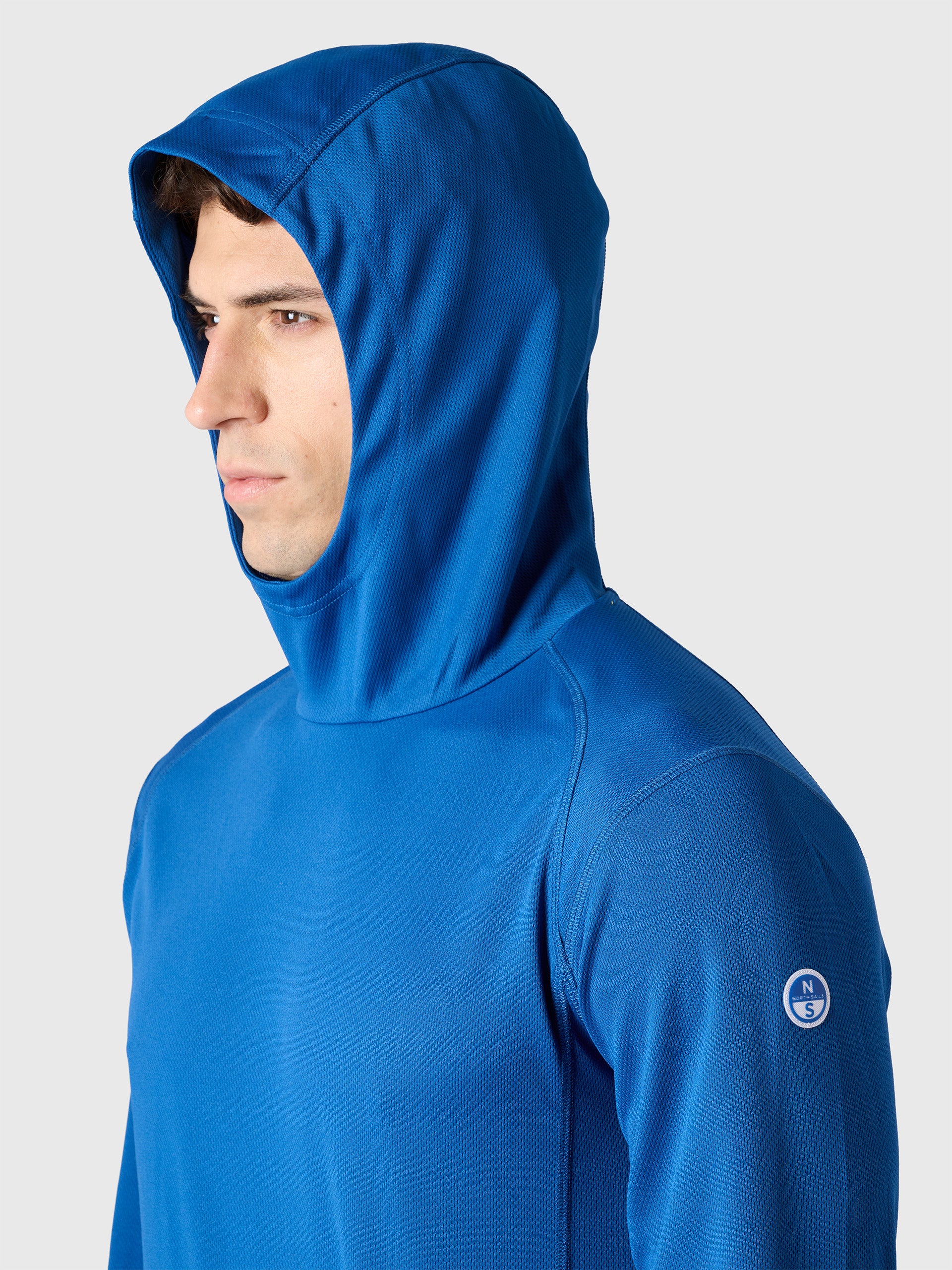 2 | Ocean blue | regatta-tech-ls-hooded-t-27M118