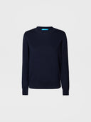 hover | Navy blue | crewneck-knit-27M900