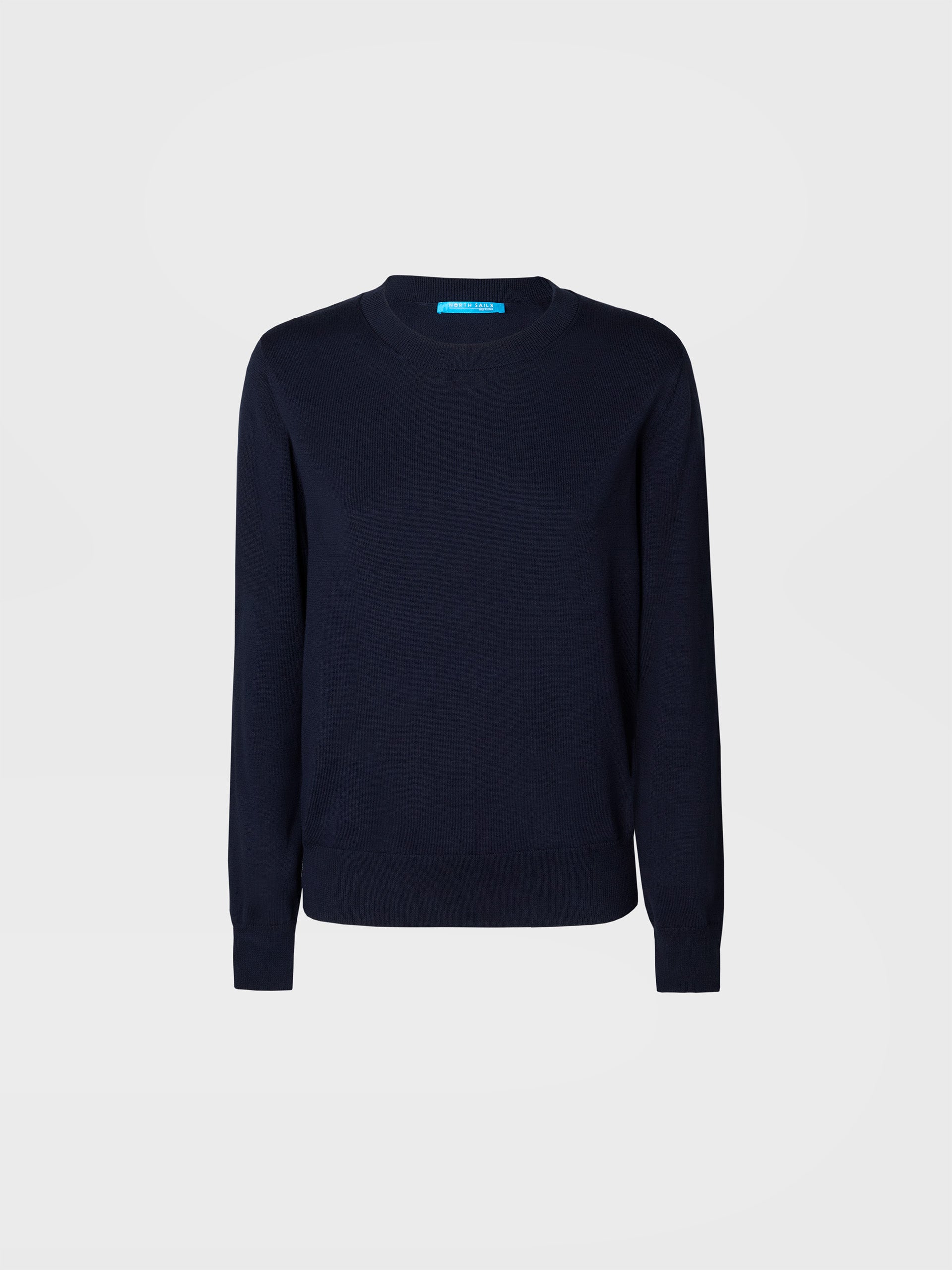 hover | Navy blue | crewneck-knit-27M900