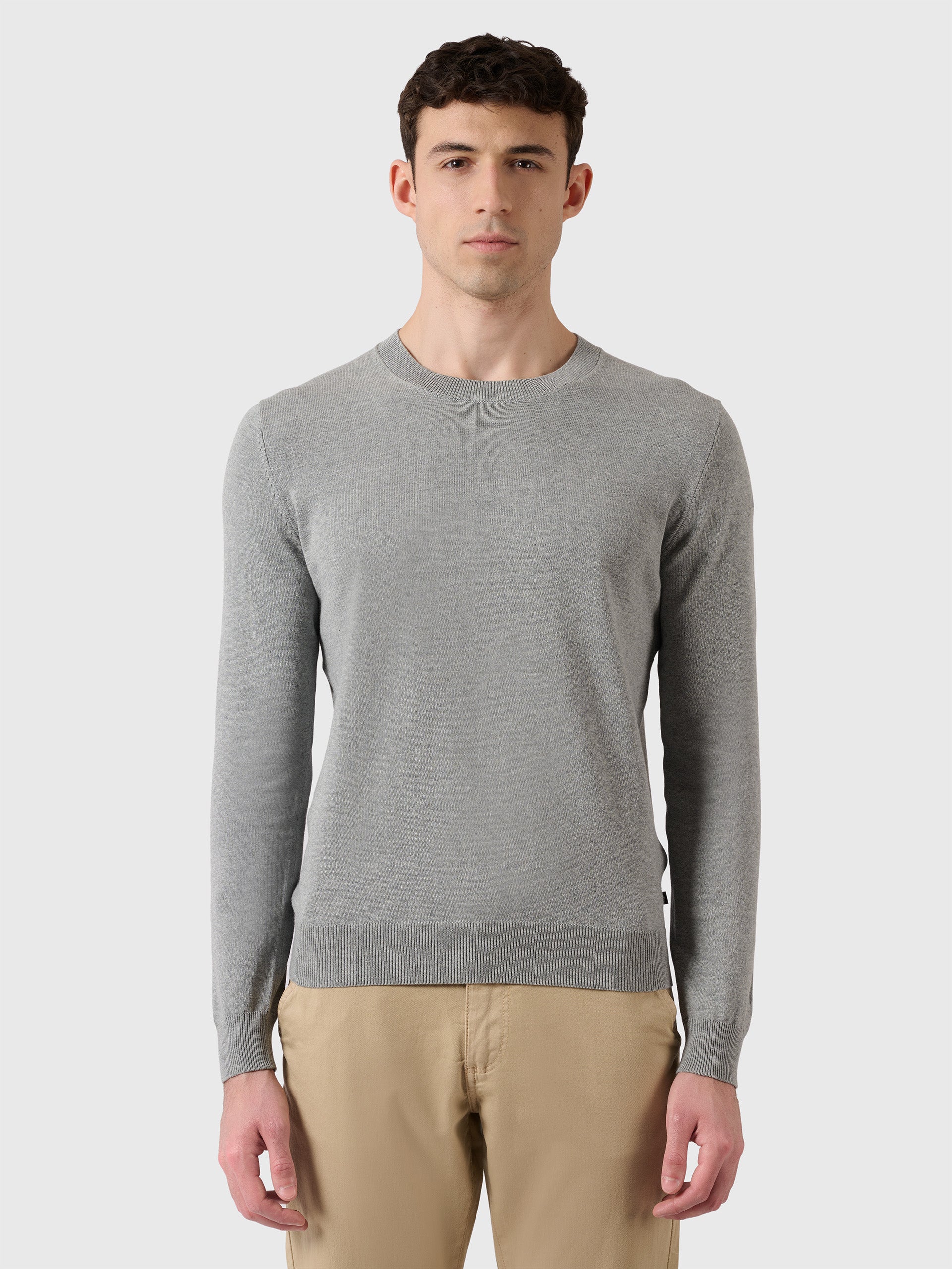 1 | Grey melange | crewneck-knit-27M900