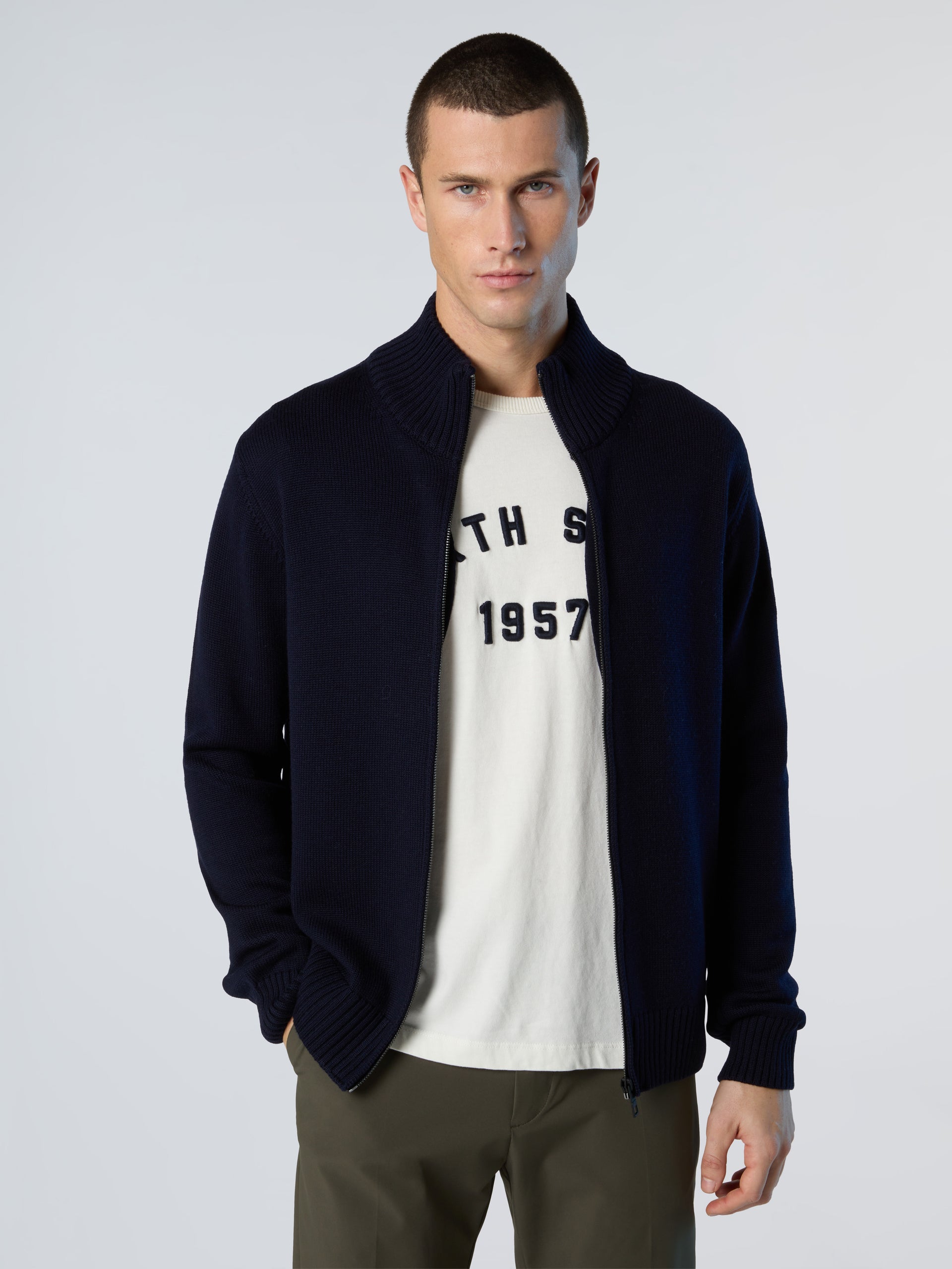 2 | Navy blue | full-zip-7gg-knitwear-451032