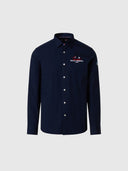 hover | Navy blue | shirt-long-sleeve-italian-collar-460017
