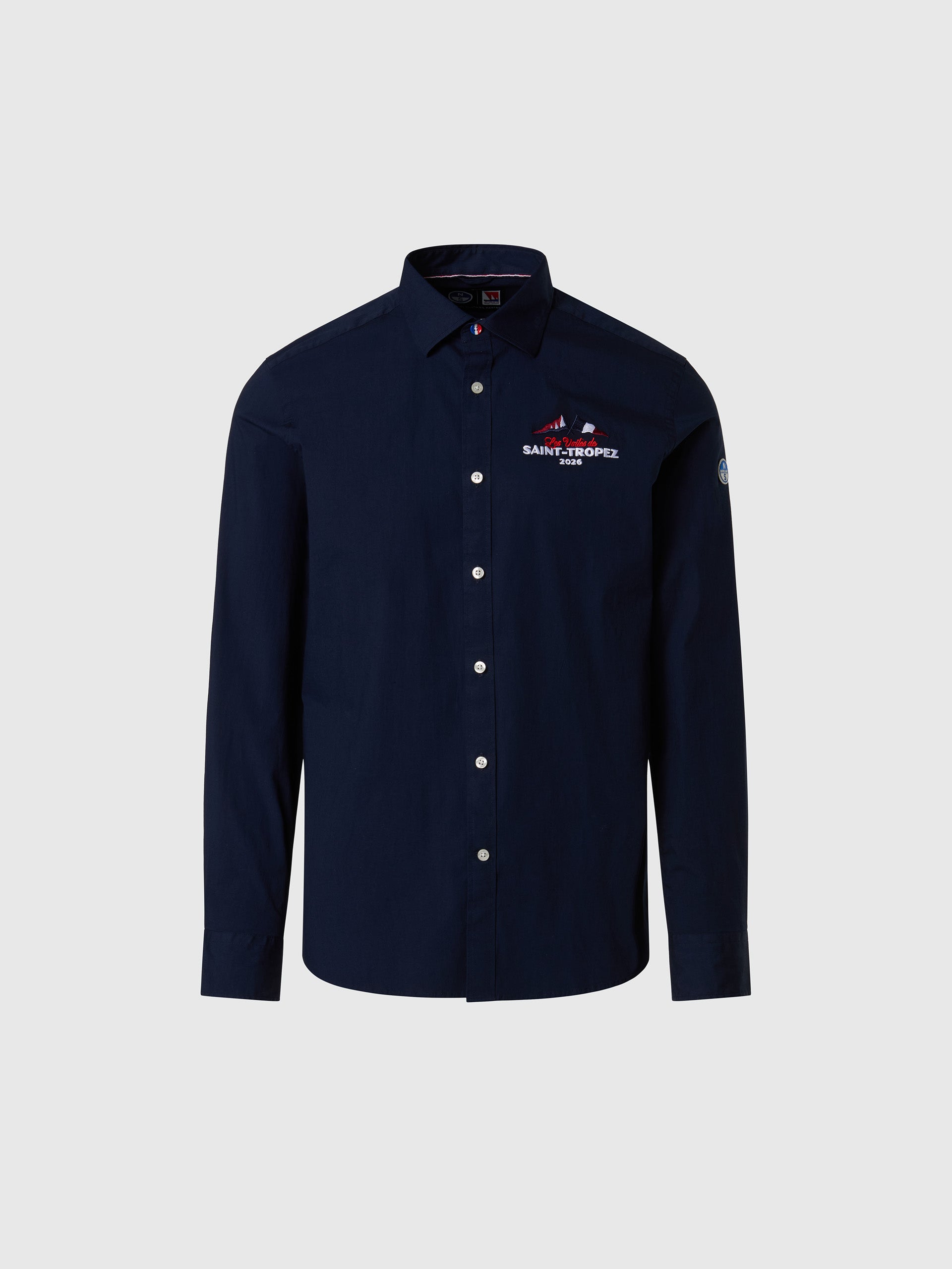 hover | Navy blue | shirt-long-sleeve-italian-collar-460017