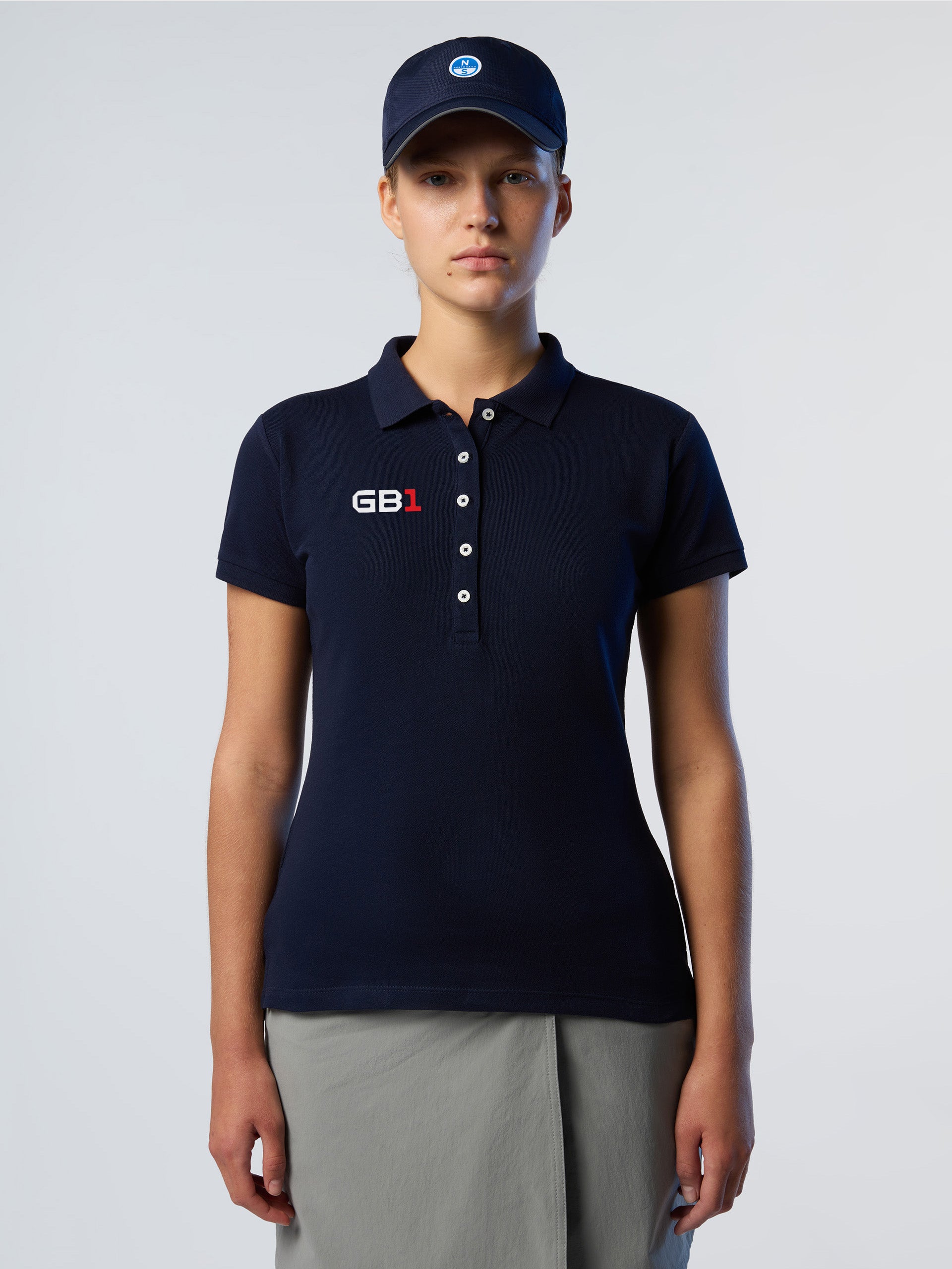 1 | Navy blue | polo-shorth-sleeve-woman-593014