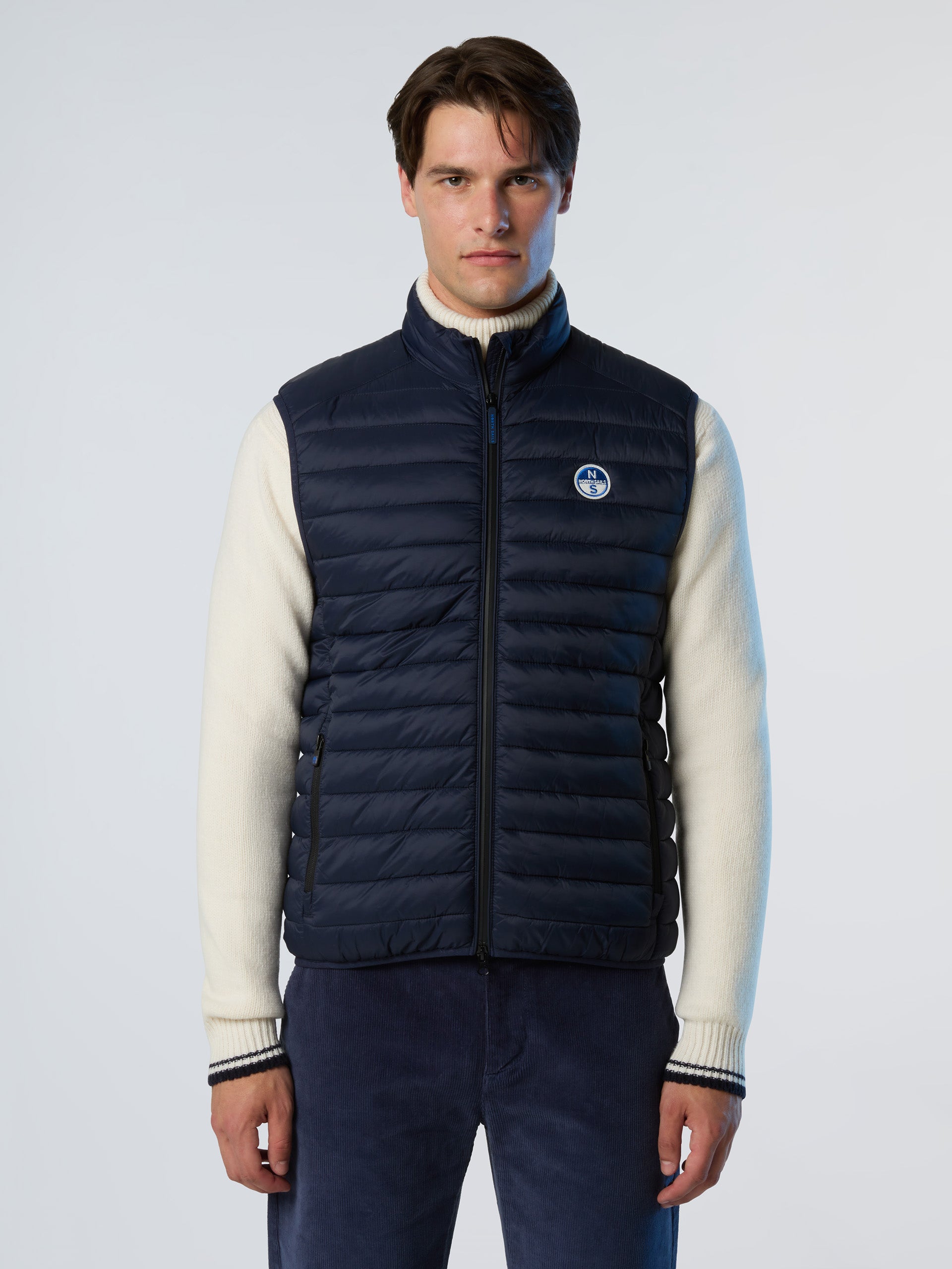 Audire♡Frill smart vest(Navy)S Flop Shot Men's Full Zip Vest | Navy | William Murray Golf