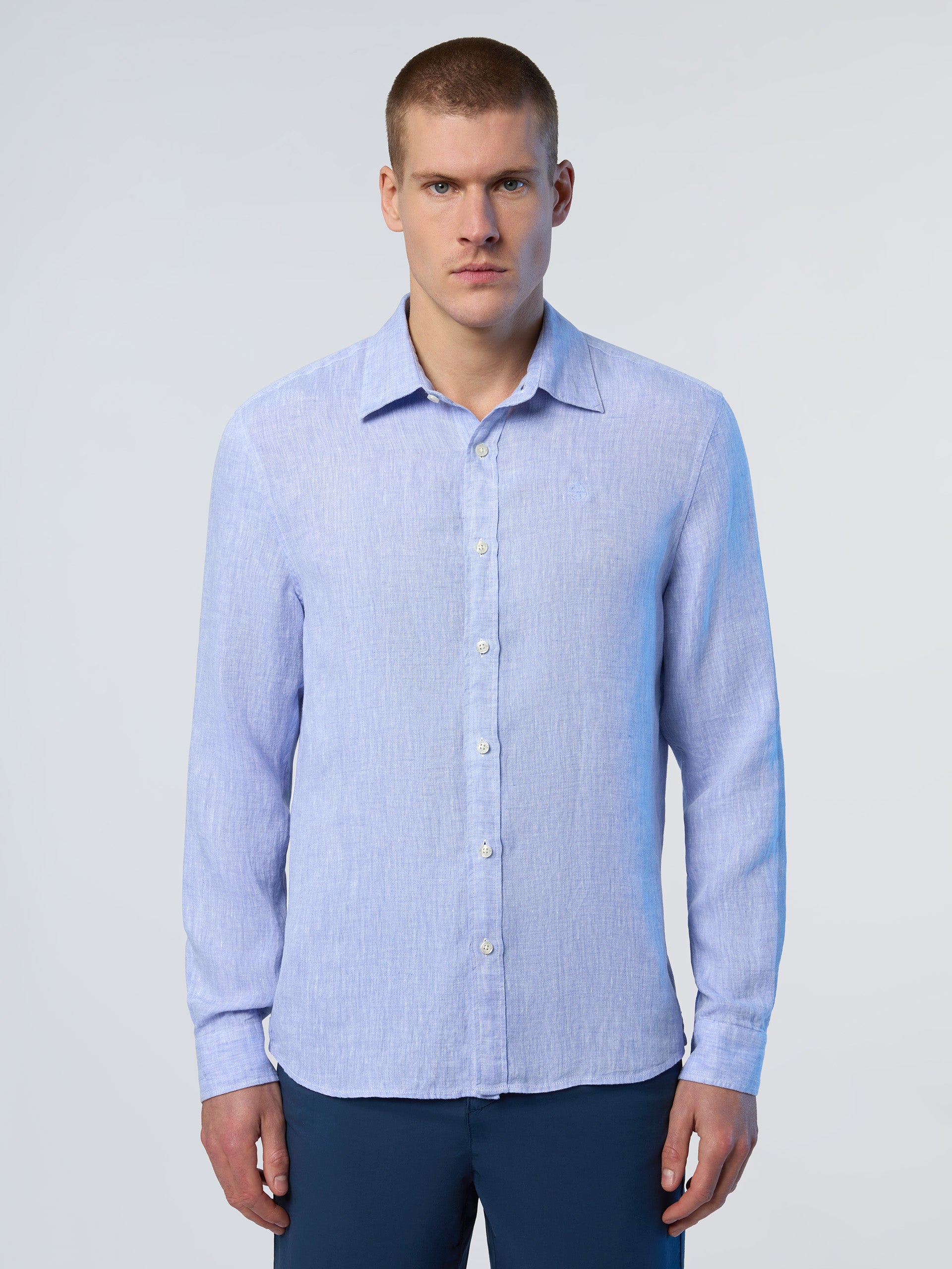 1 | Light blue | shirt-long-sleeve-spread-collar-664300