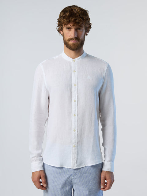 1 | White | shirt-long-sleeve-mandarin-collar-664301