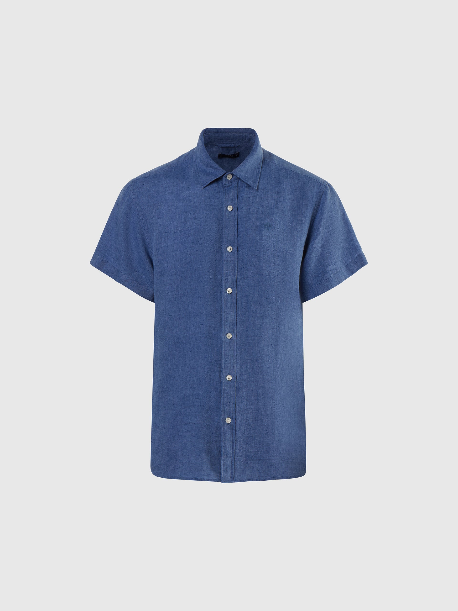 hover | Dark denim | shirt-short-sleeve-spread-collar-664302