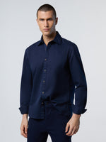 2 | Navy blue | shirt-long-sleeve-regular-spread-collar-664355