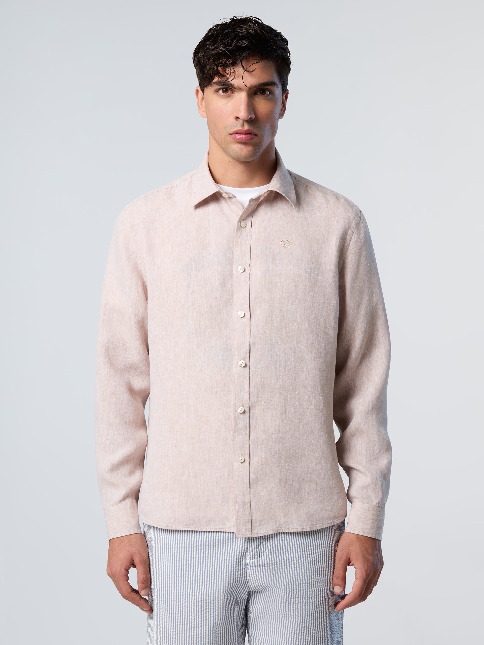 1 | Beige | shirt-long-sleeve-regular-spread-collar-664368