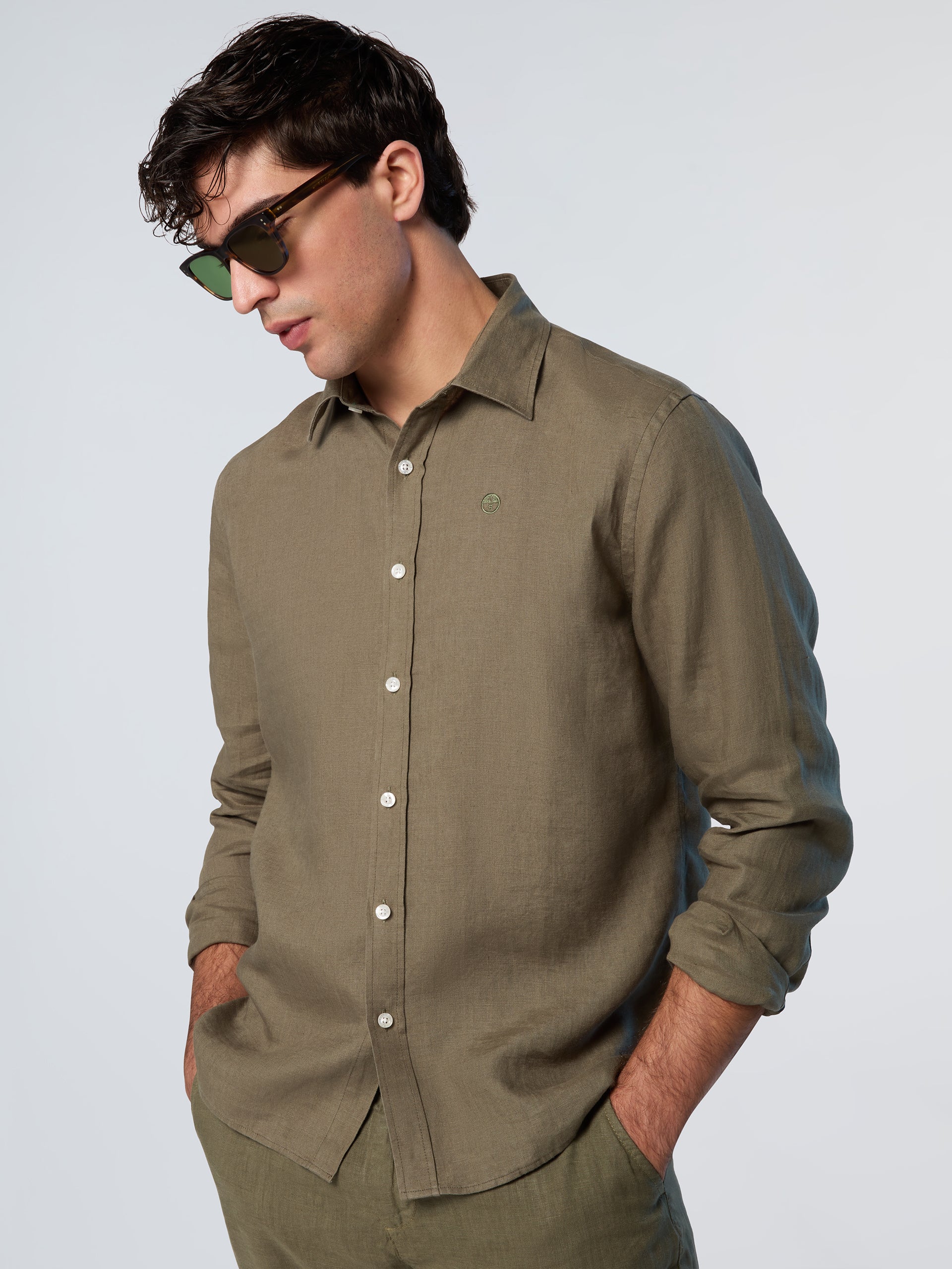 2 | Deep green | shirt-long-sleeve-regular-spread-collar-664368