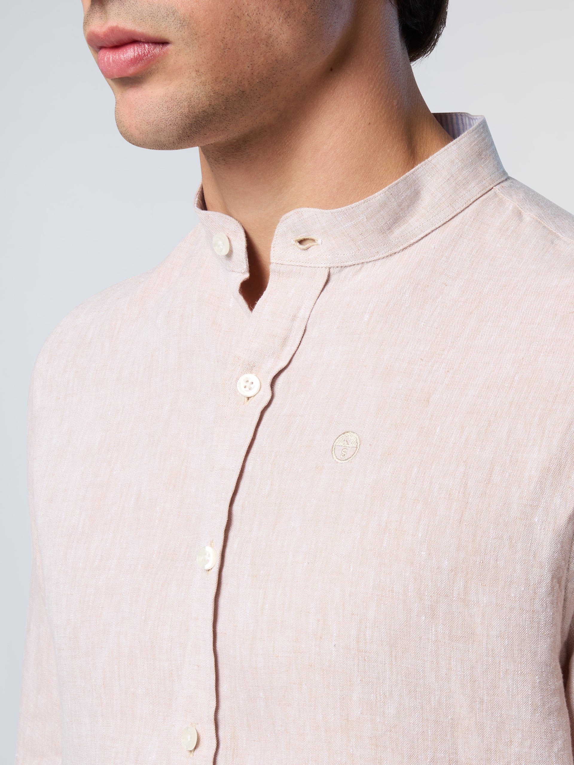 6 | Beige | shirt-long-sleeve-regular-mandarin-collar-664369