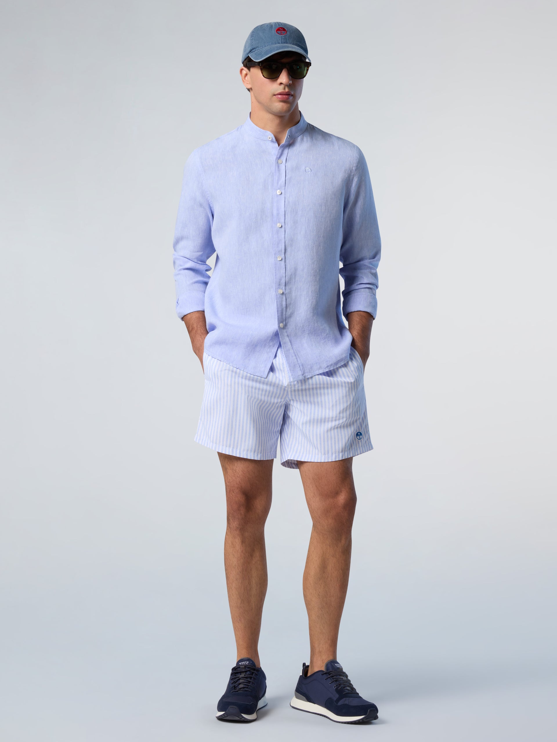5 | Light blue | shirt-long-sleeve-regular-mandarin-collar-1-664369