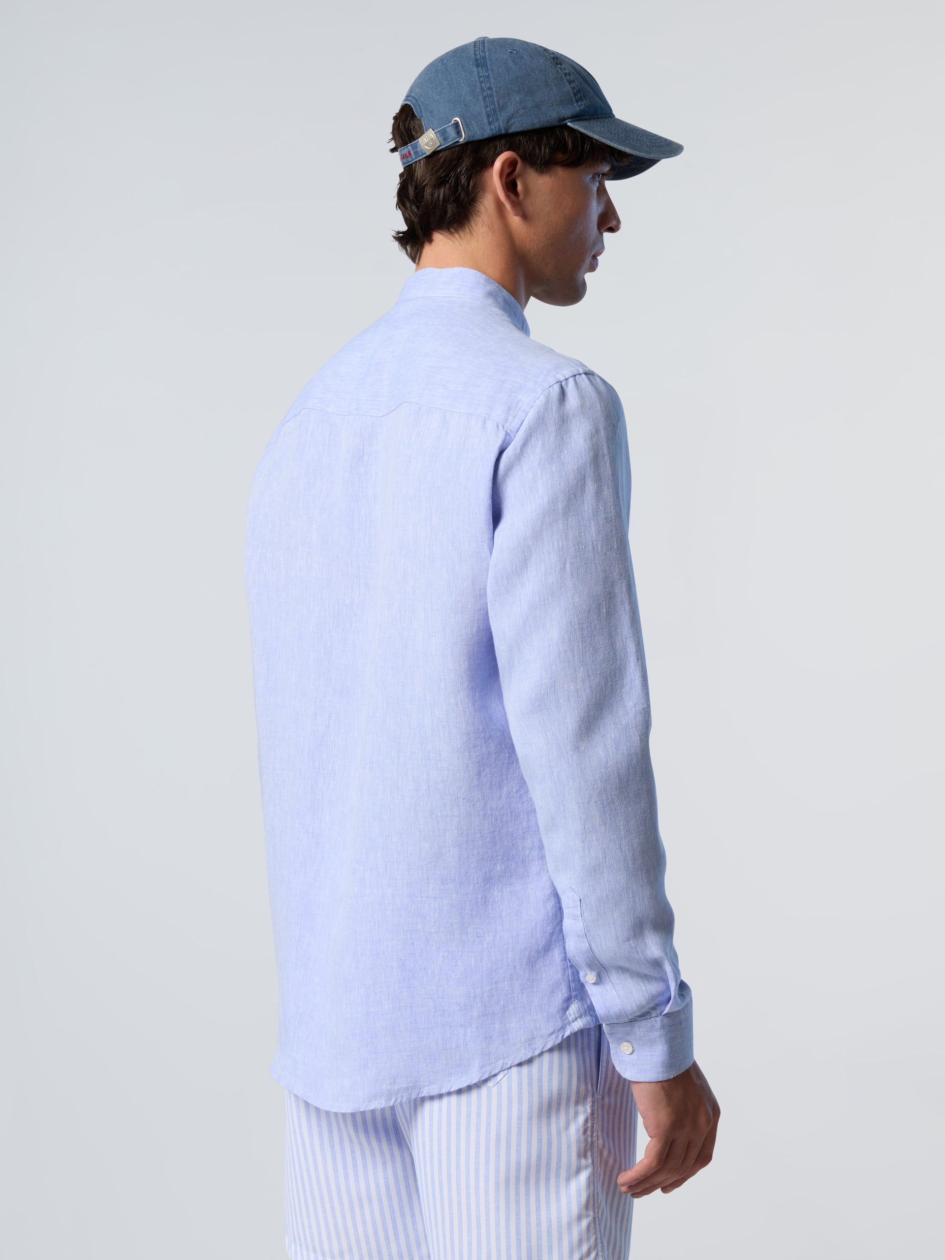 4 | Light blue | shirt-long-sleeve-regular-mandarin-collar-1-664369