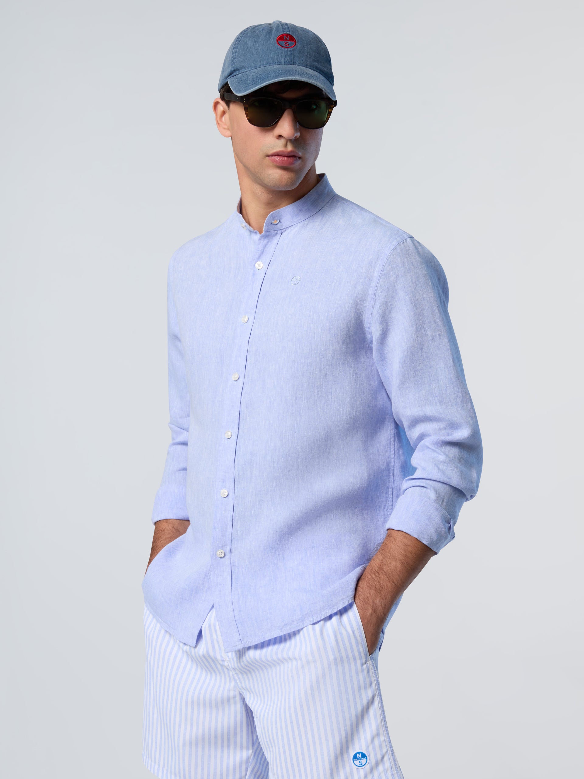 2 | Light blue | shirt-long-sleeve-regular-mandarin-collar-664369