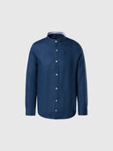 hover | Dark denim | shirt-long-sleeve-regular-mandarin-collar-1-664369