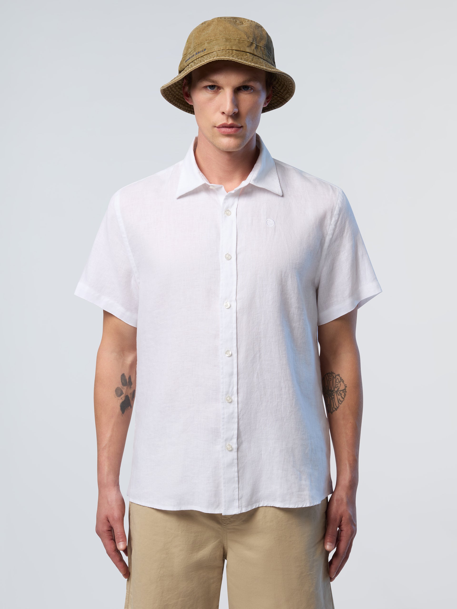 1 | White | shirt-short-sleeve-spread-collar-664370
