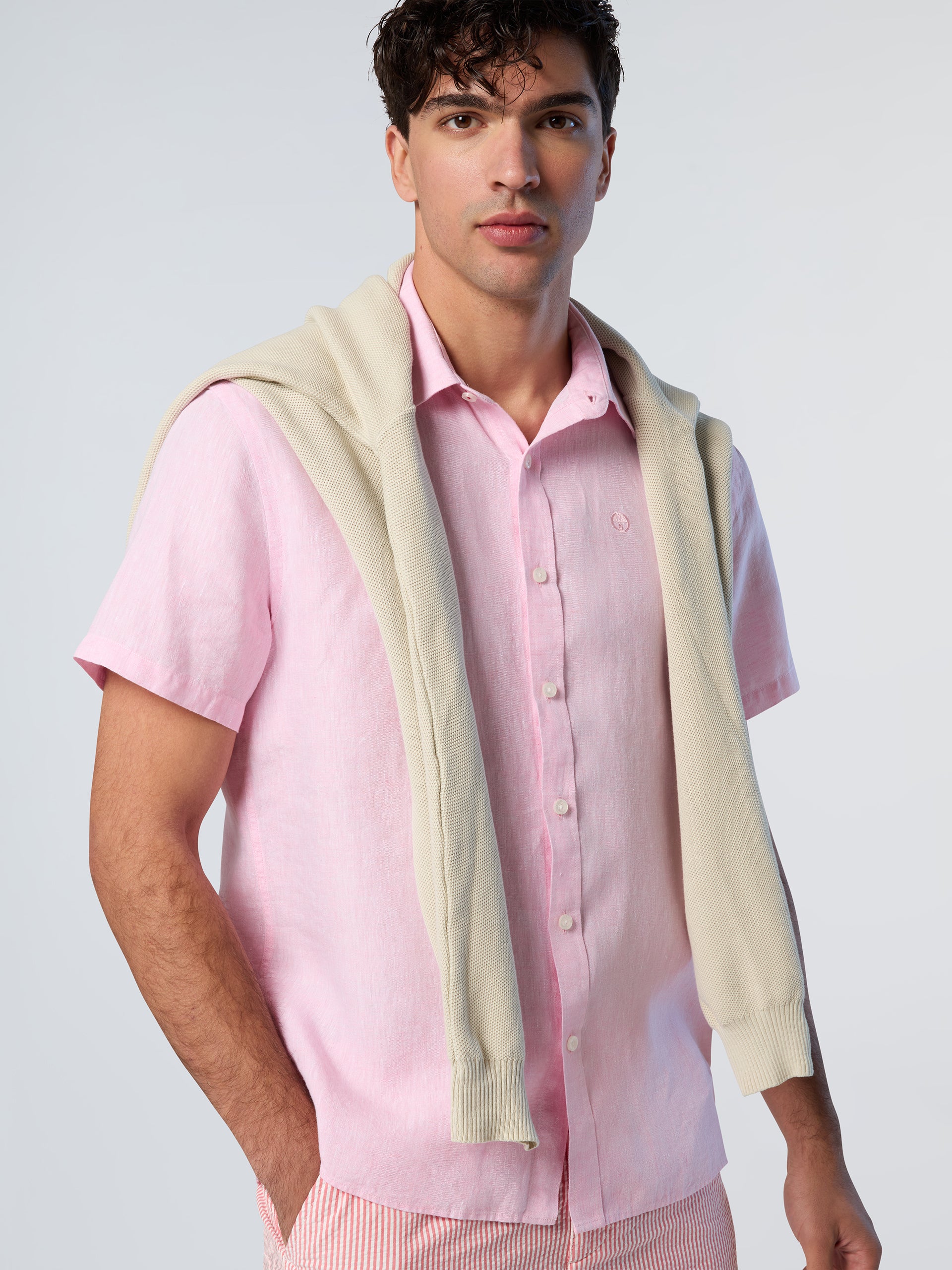 2 | Flamingo plume | shirt-short-sleeve-spread-collar-664370