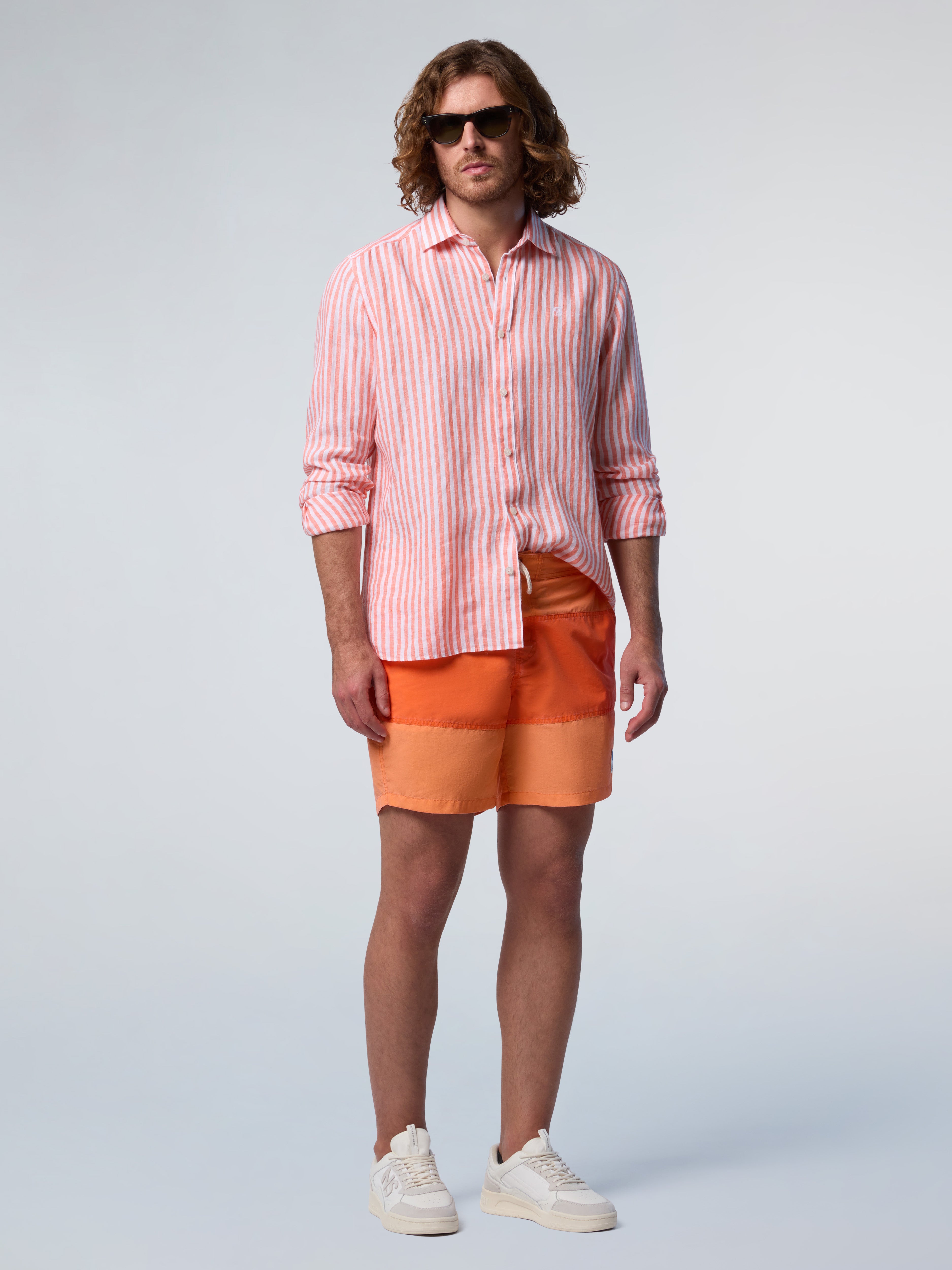 Wide stripe linen shirt | North Sails