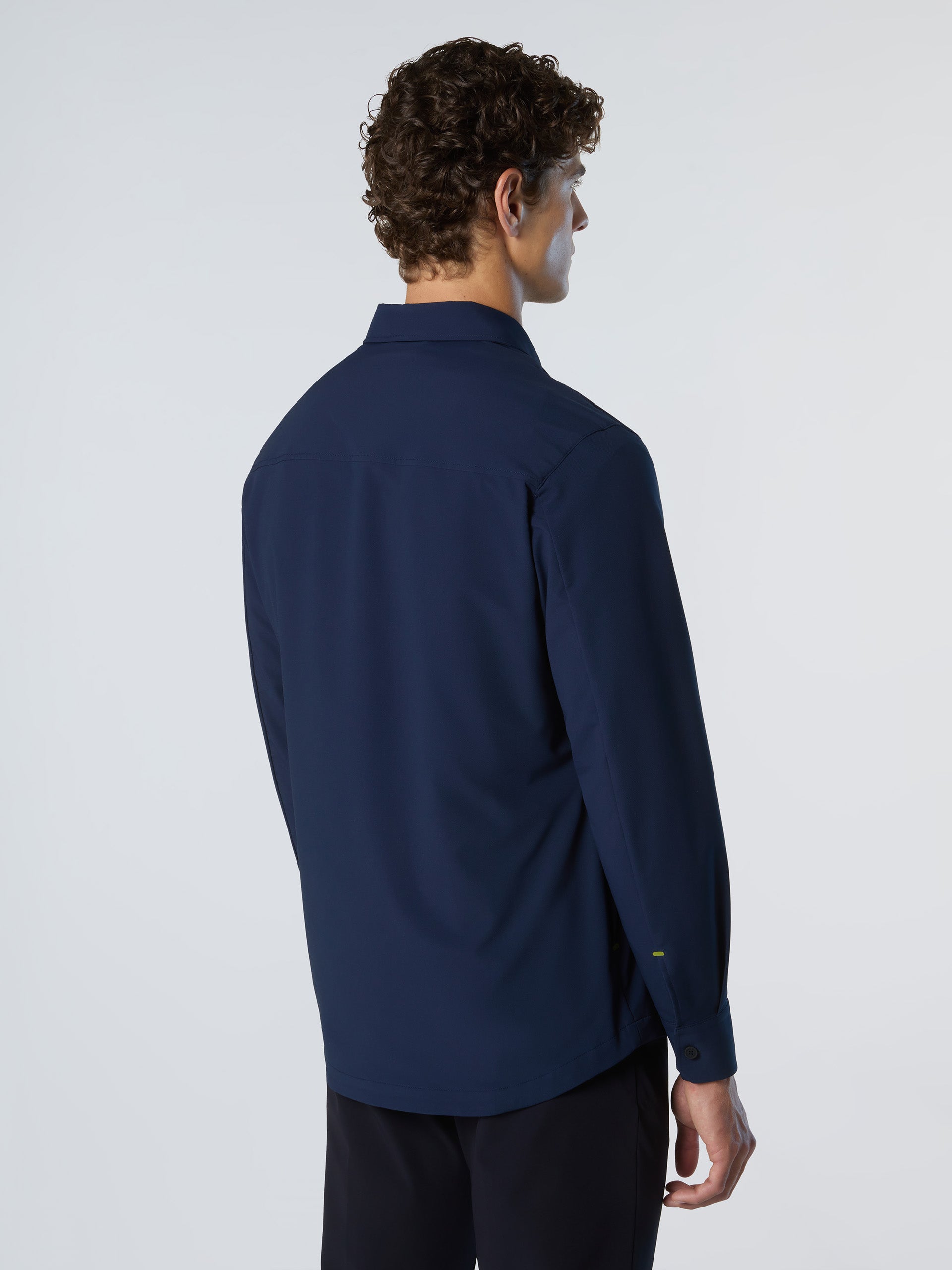 【ネイビー（40）】Tech Mock Slash Shirt Blauer - 4630X - Job Shirt - Quarter Zip Work Shirt