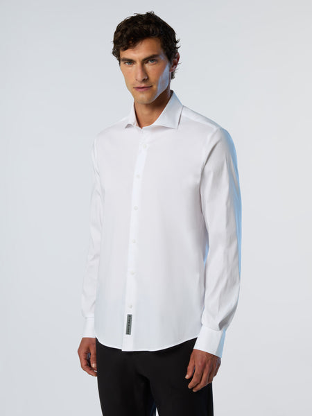 Chemise Blanche DDP Femme Taille XXL/46 - En Mousseline Acrylique, Occasion Très Bon état, Style Tunique Décontracté