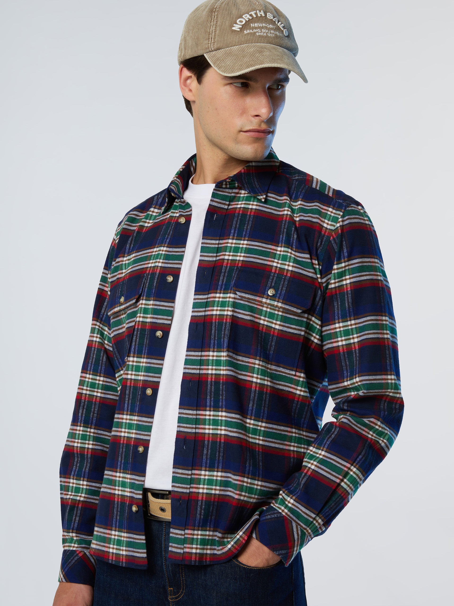 トップス New Shirt Cotton Flannel Check Checked flannel shirt | North Sails
