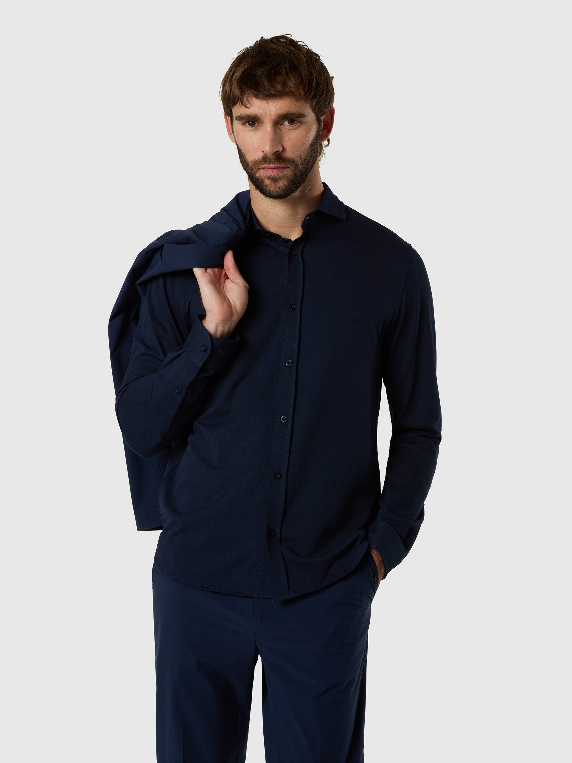 2 | Navy blue | shirt-long-sleeve-664445