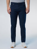 1 | Navy blue | davis-slim-fit-5-pocket-long-trouser-673072