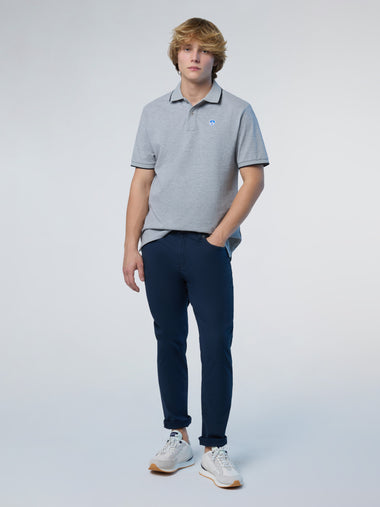 2 | Navy blue | davis-slim-fit-5-pocket-long-trouser-673072