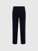 hover | Navy blue | mischief-regular-fit-pleated-chinos-long-trousers-673077