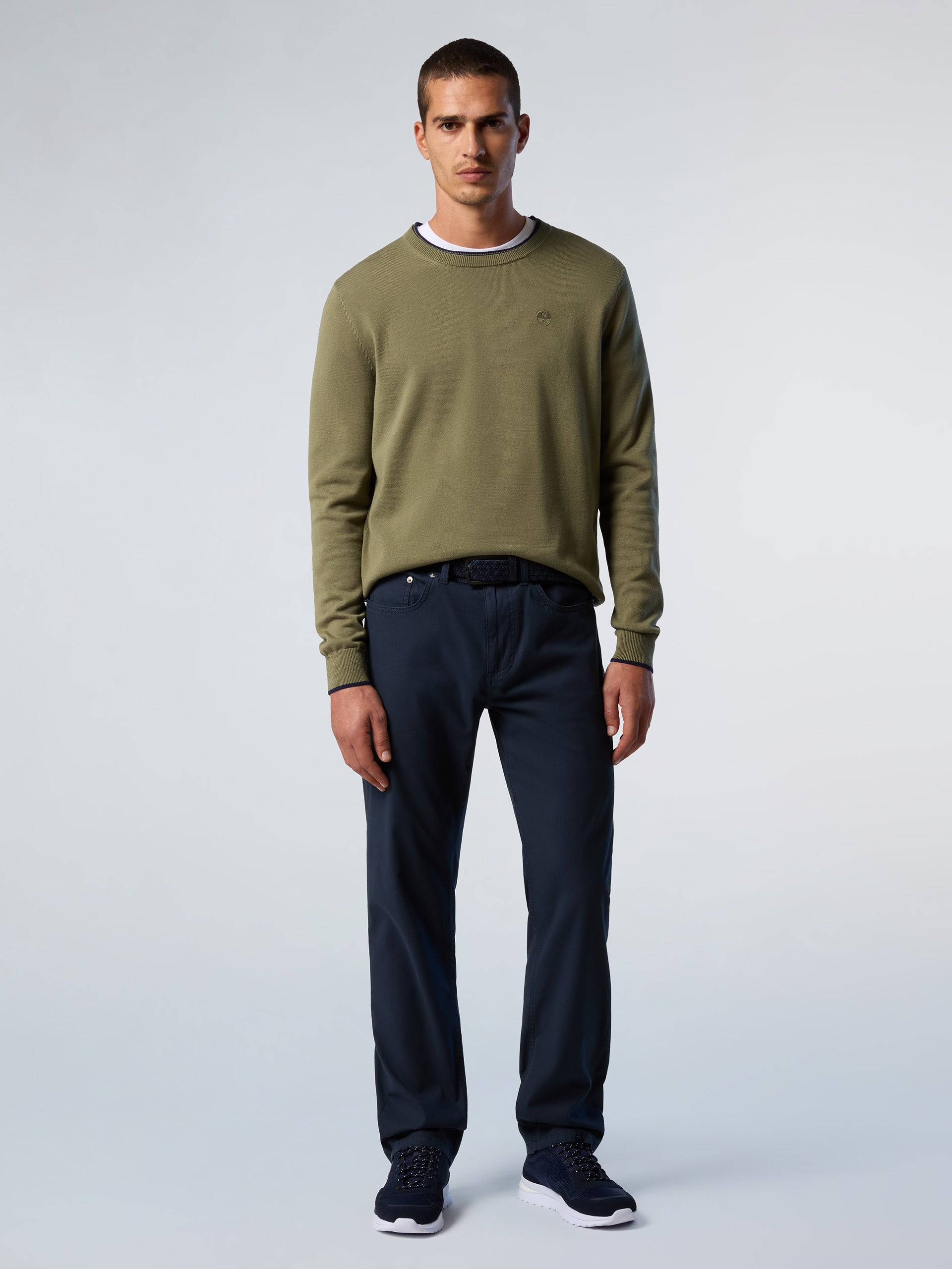 2 | Navy blue | stripe-regular-fit-5-pocket-long-trouser-673121
