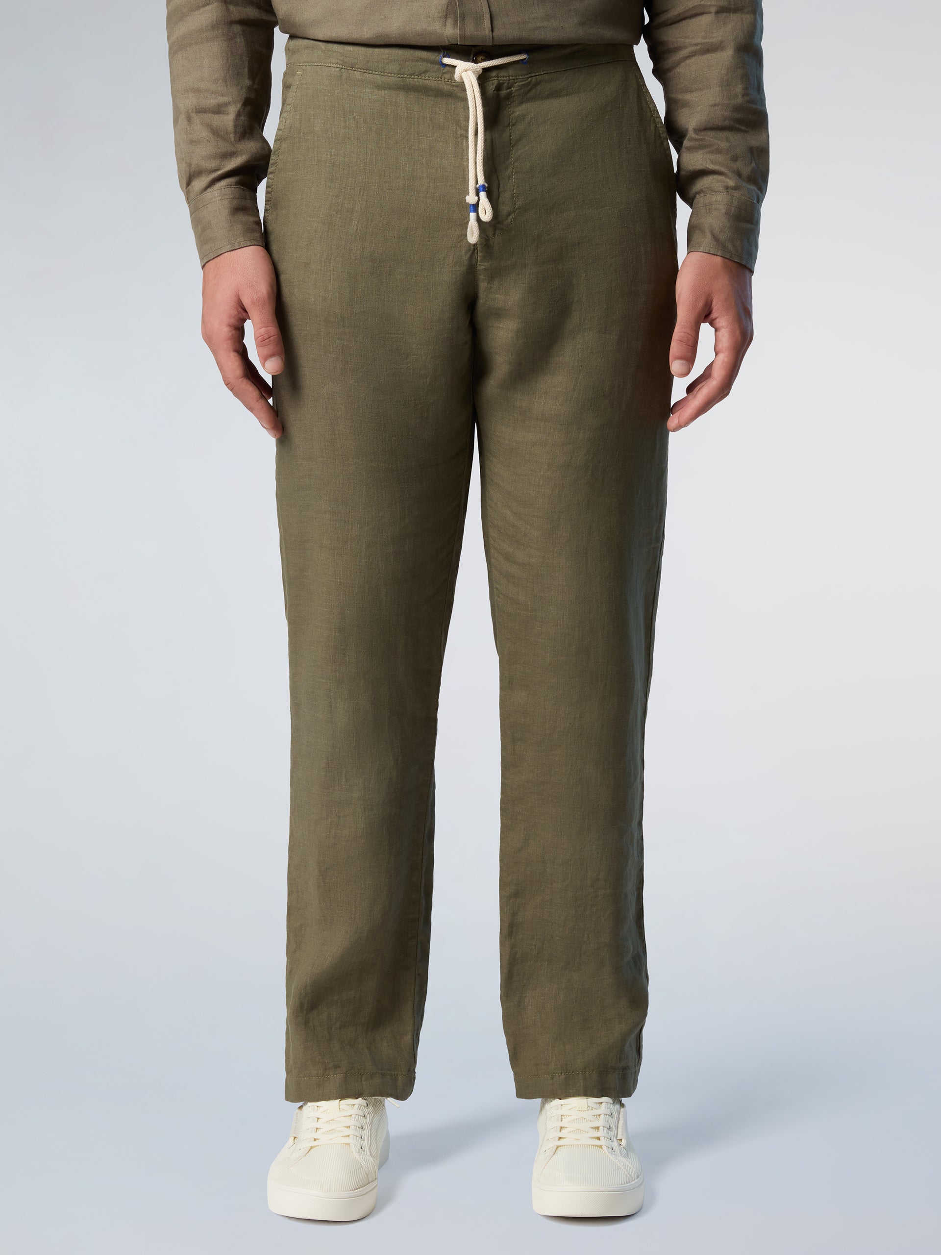 1 | Deep green | breeze-regular-fit-chino-welastic-long-trouser-673142