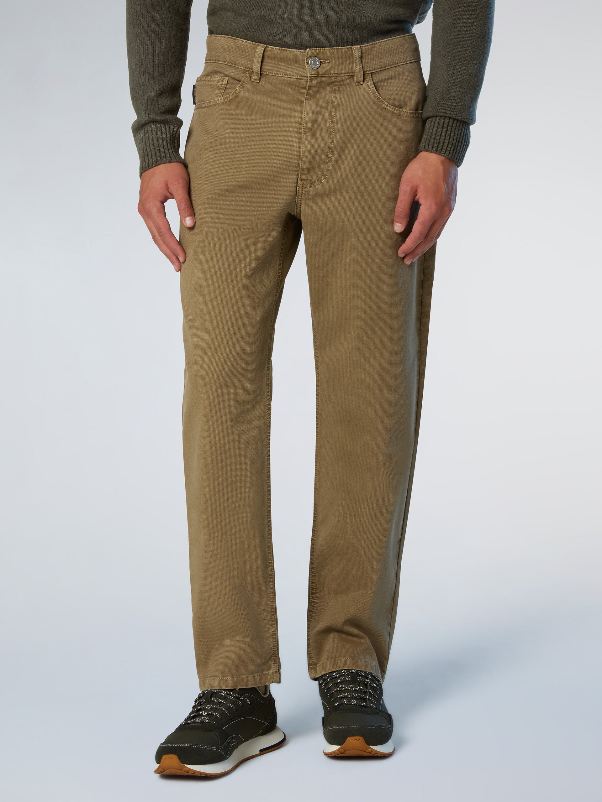 1 | Winter khaki | stripe-regular-5-pocket-long-trouser-673170