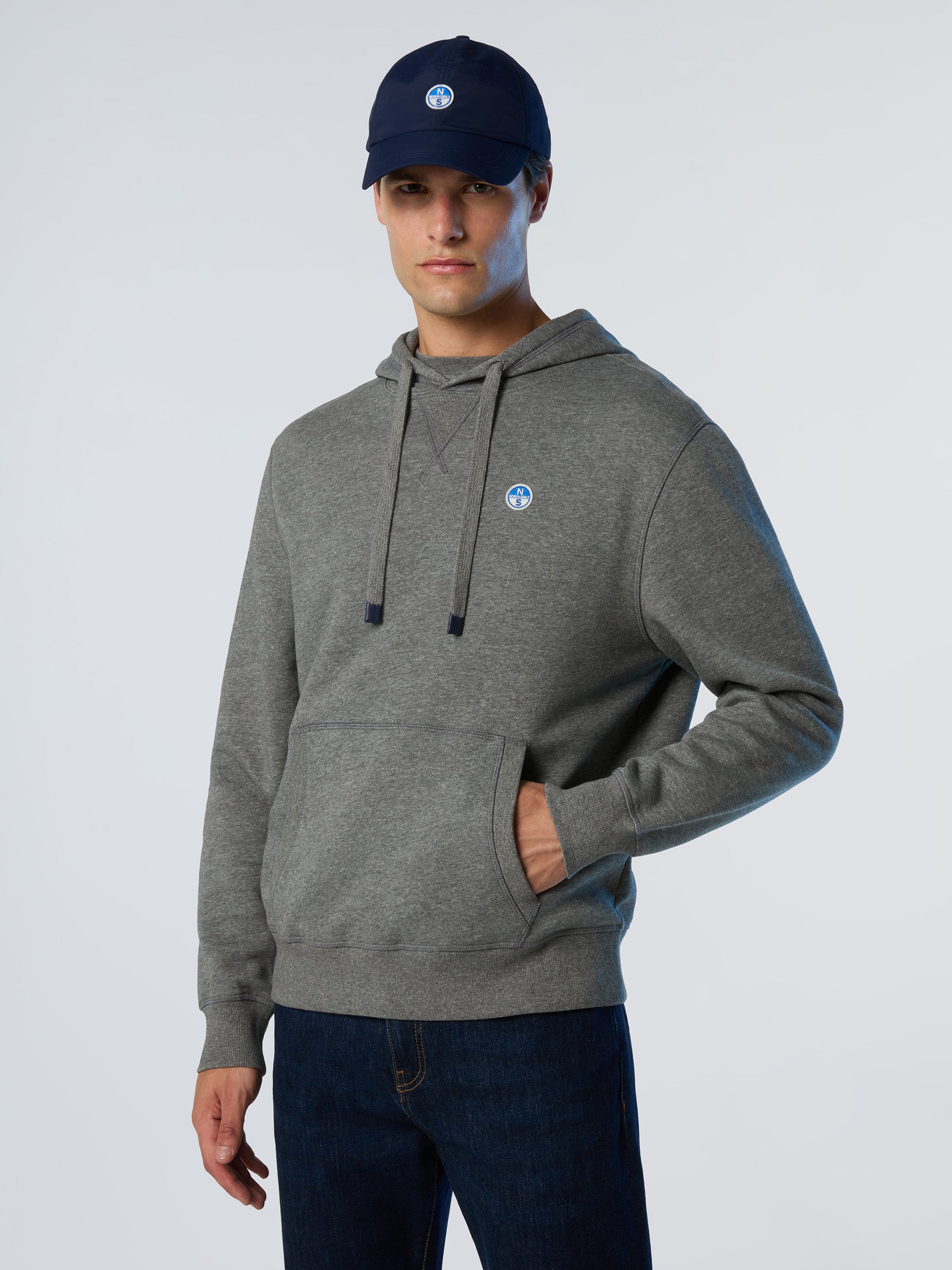 1 | Medium grey melange | hooded-sweater-691084