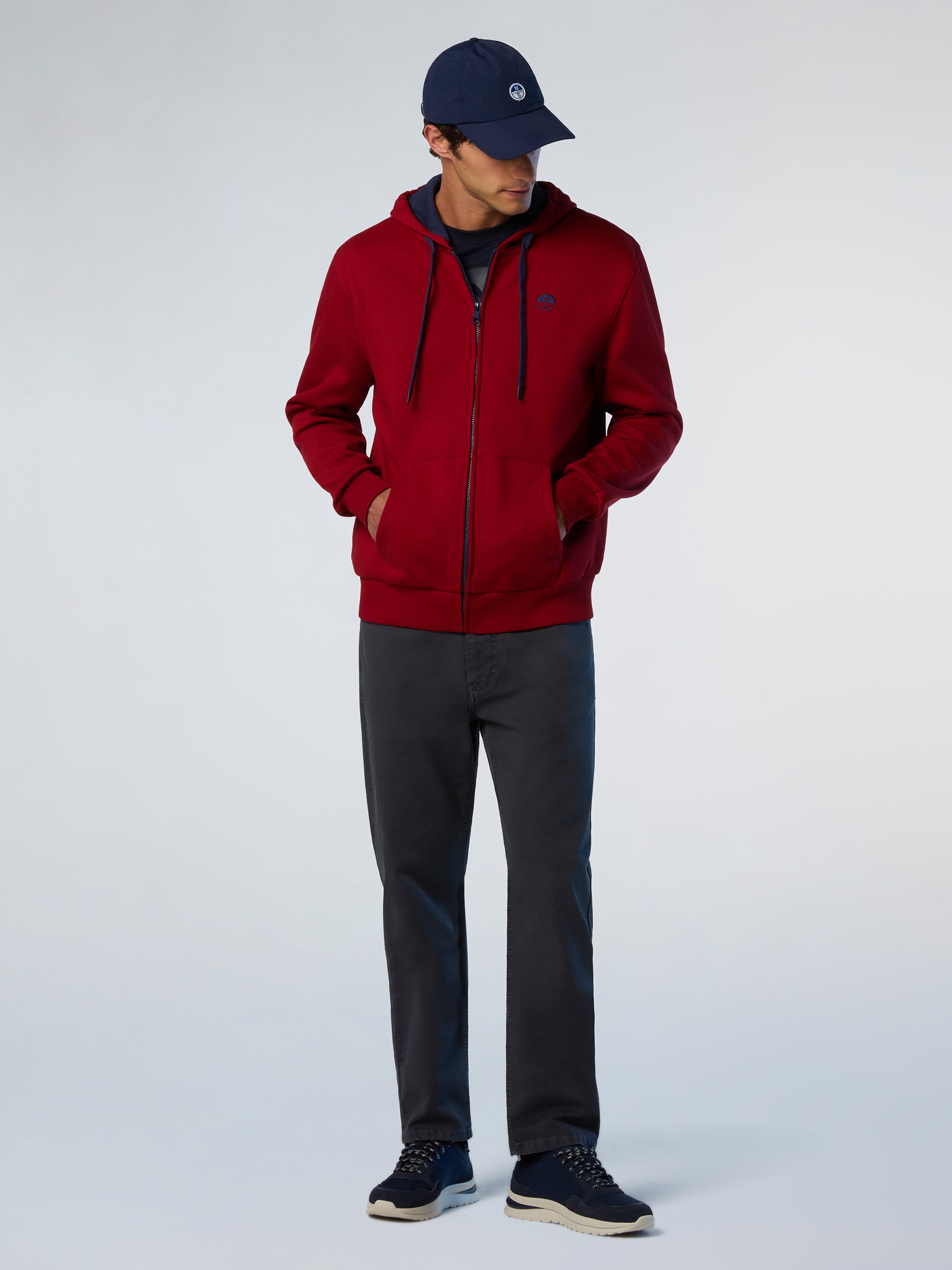Full-zip hoodie with embroidered logo | North Sails