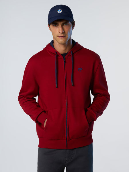 Full-zip hoodie with embroidered logo | North Sails