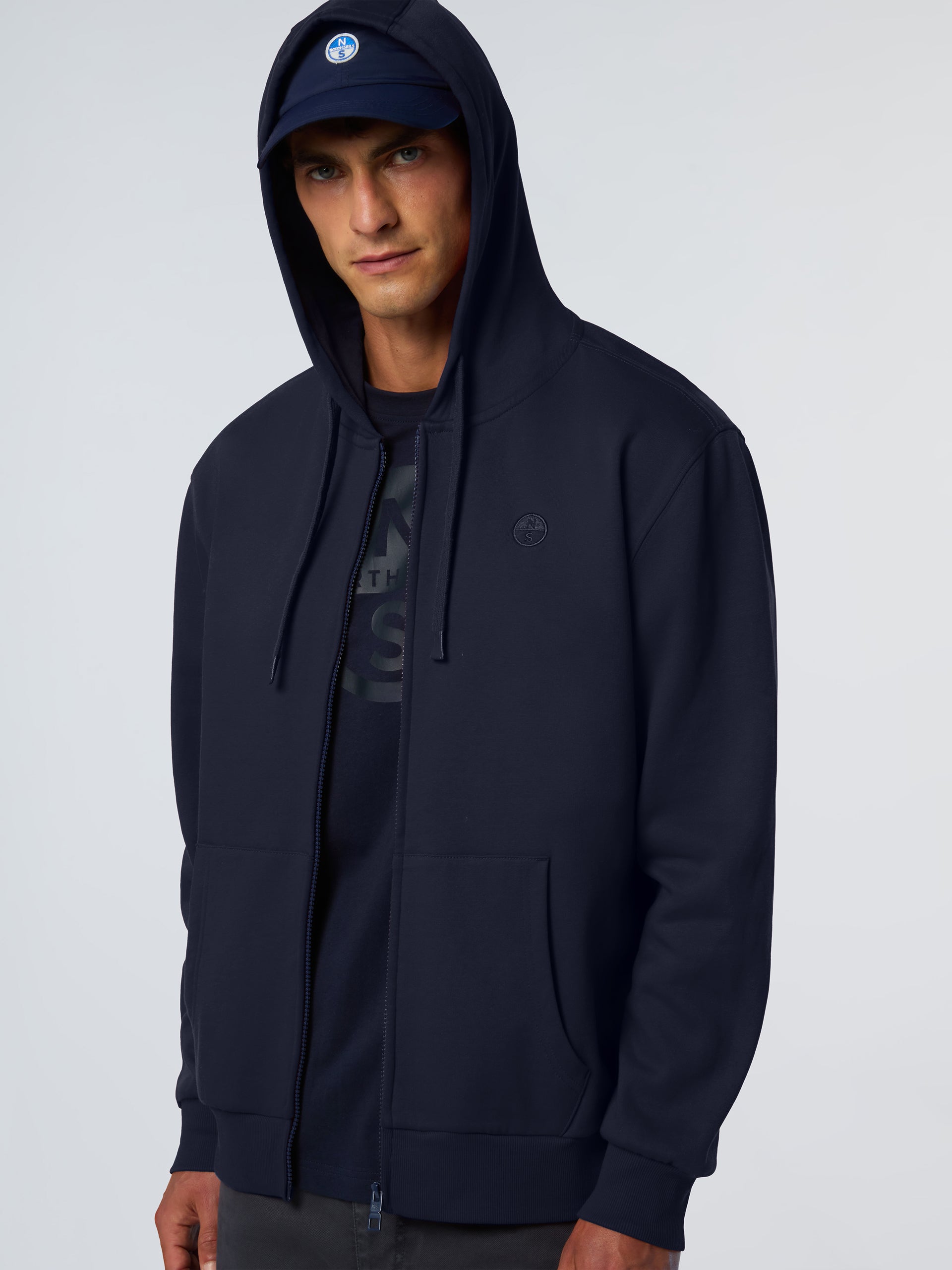 2 | Navy blue | hooded-full-zip-sweater-691085