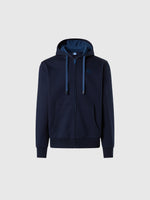 hover | Navy blue | hooded-full-zip-sweater-691085