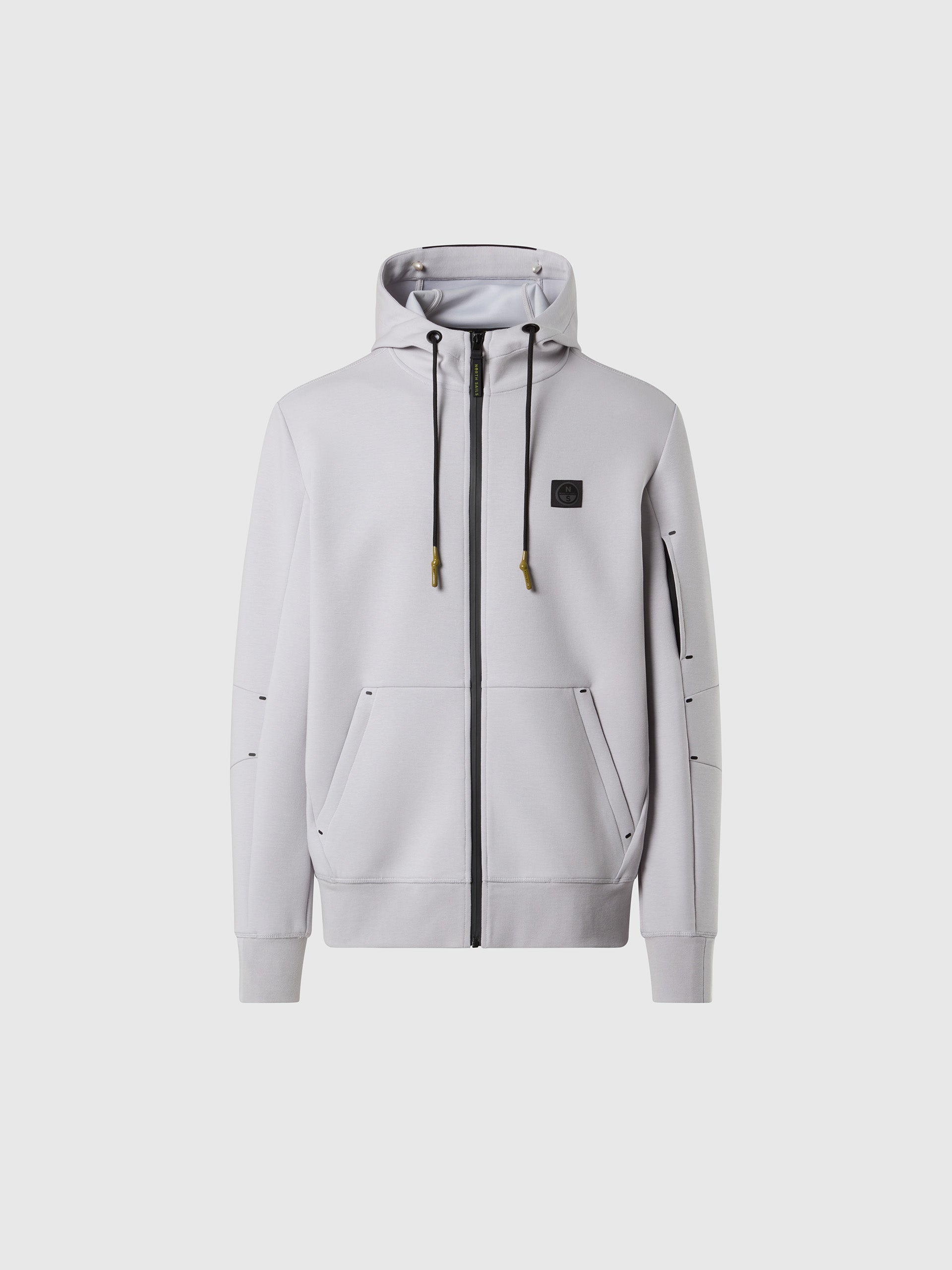hover | Micro chip grey | hooded-full-zip-sweater-691097