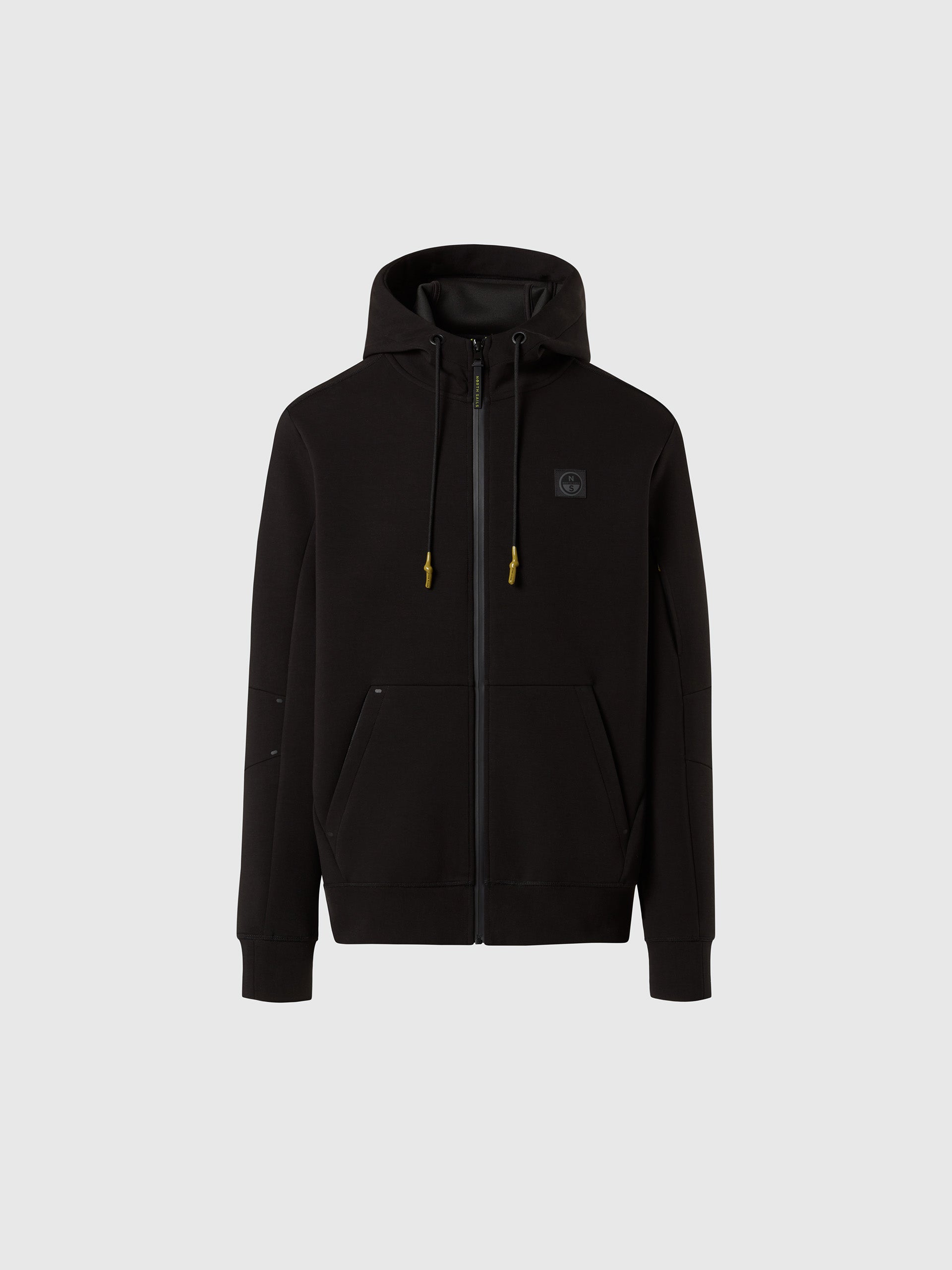 hover | Black | hooded-full-zip-sweater-691097